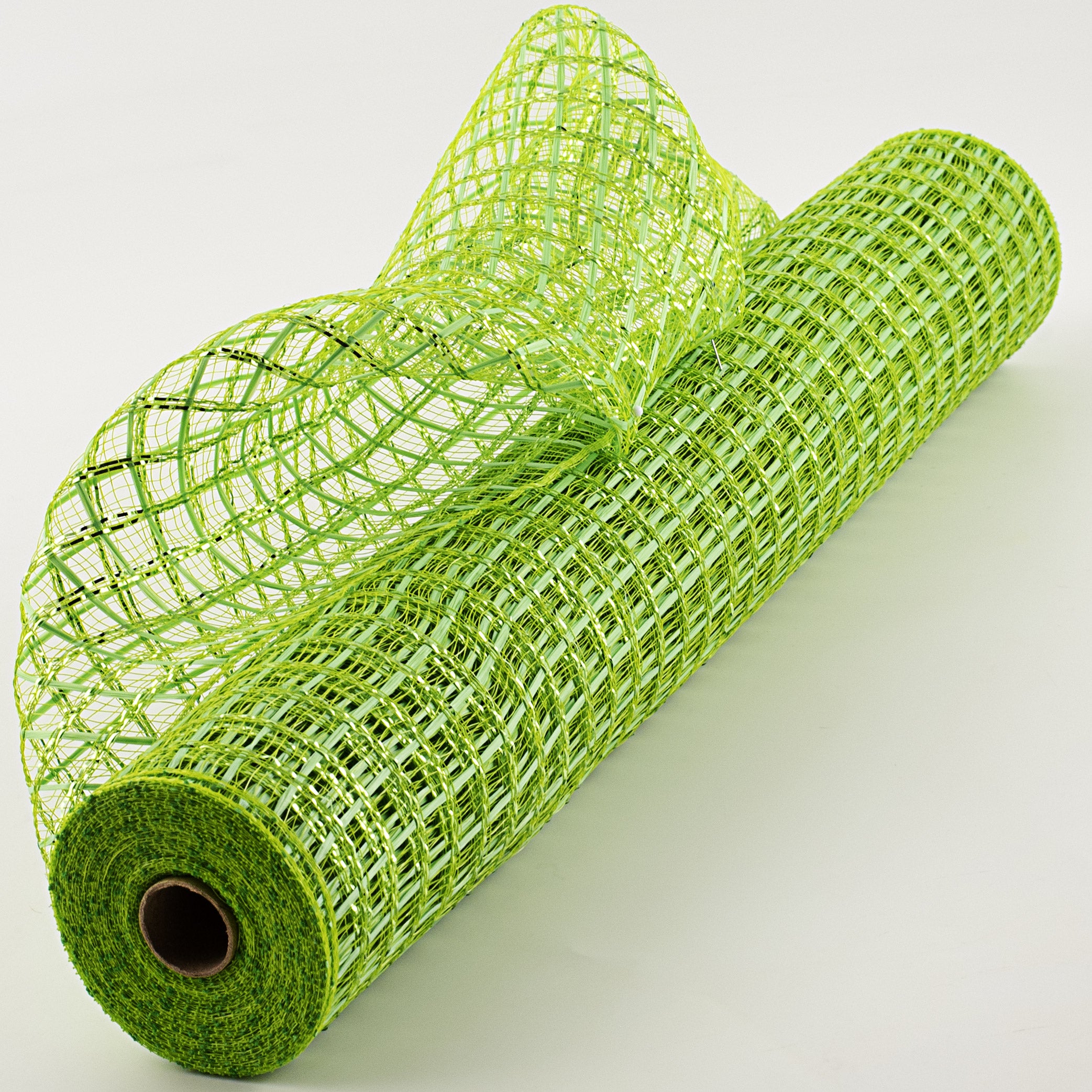 21" Wide Weave Metallic Mesh: Lime Green Check Item Number: 4710631776118