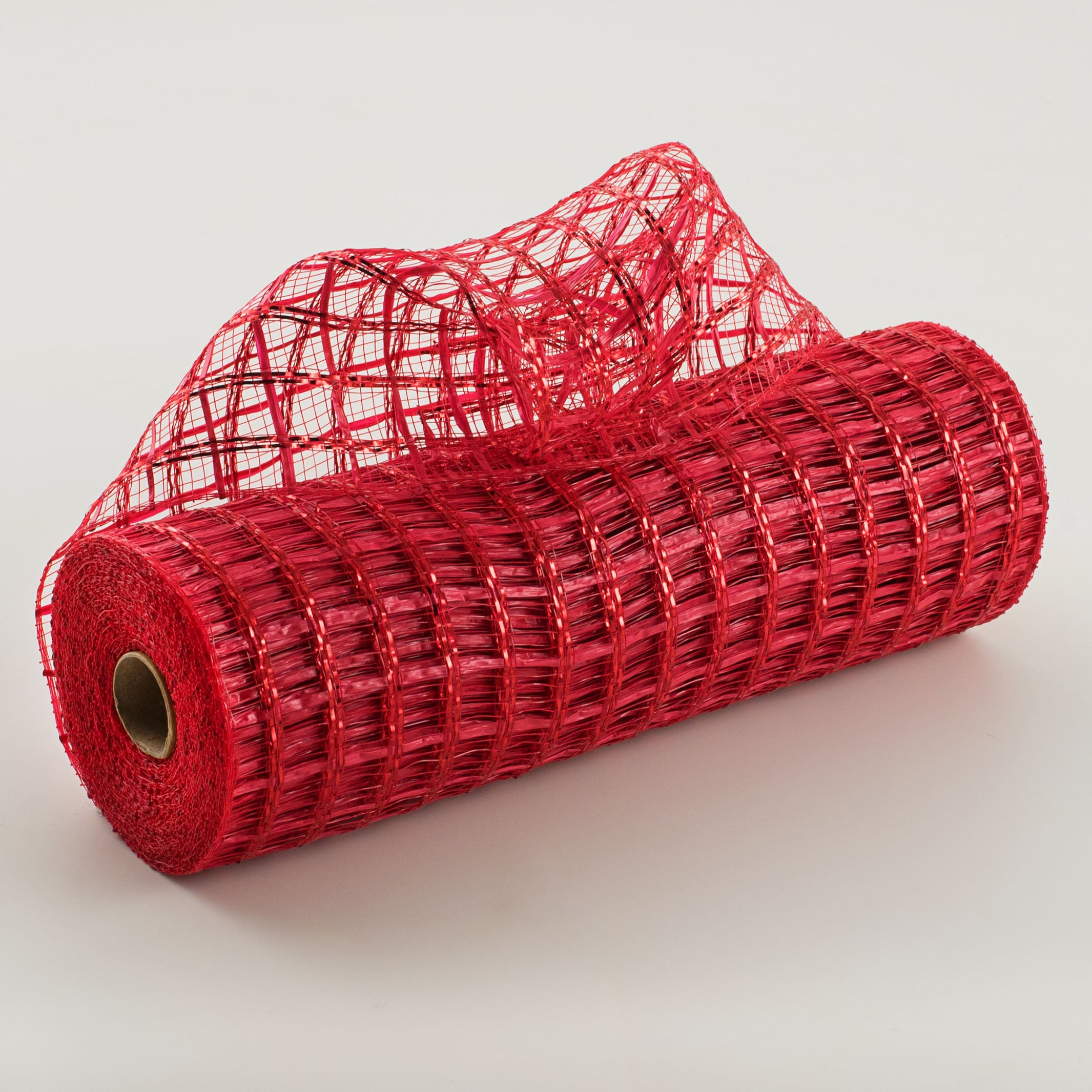 10" Wide Weave Metallic Mesh: Red Item Number: XB104310-12