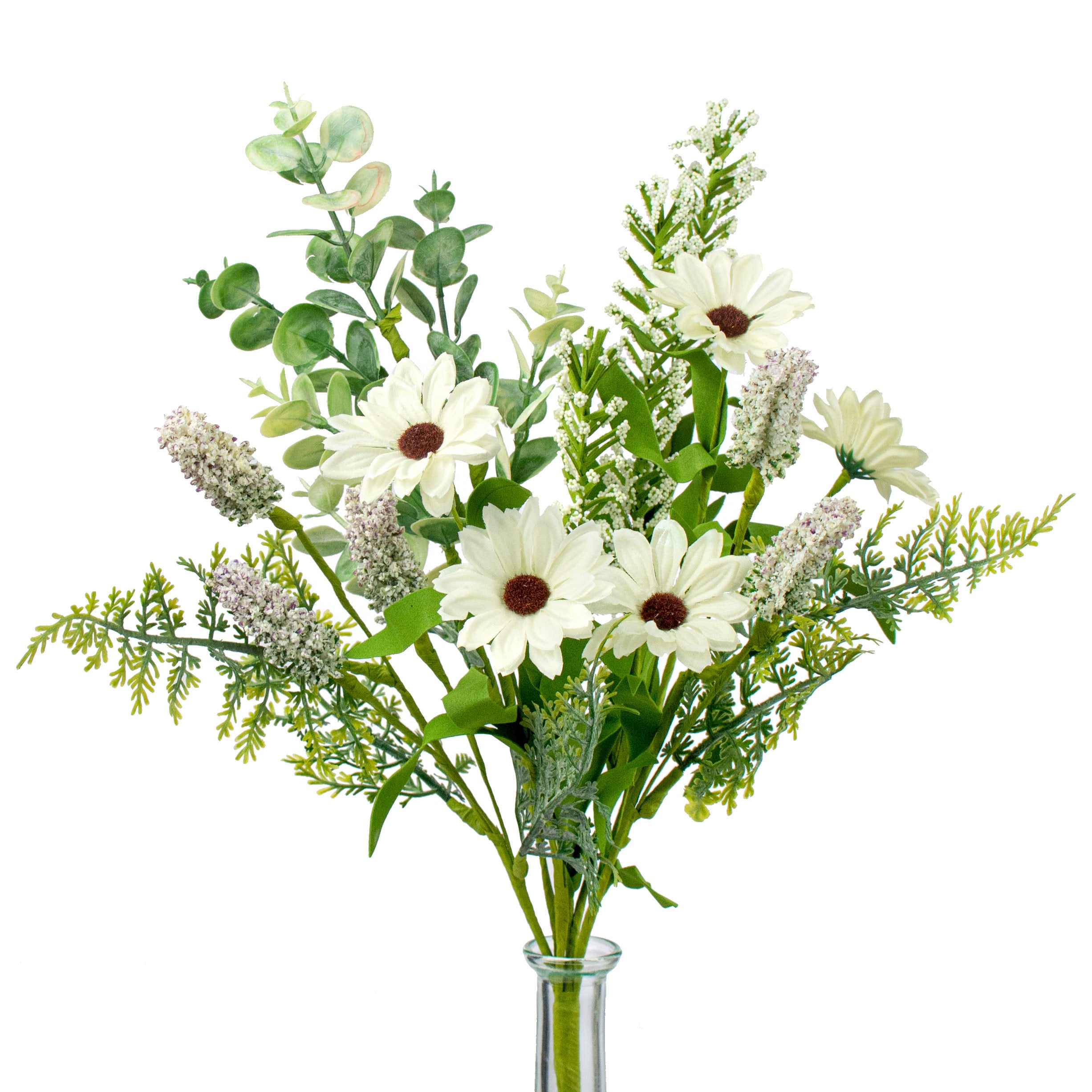 19" Wild Daisy Heather Bush: Ivory Item Number: 63816