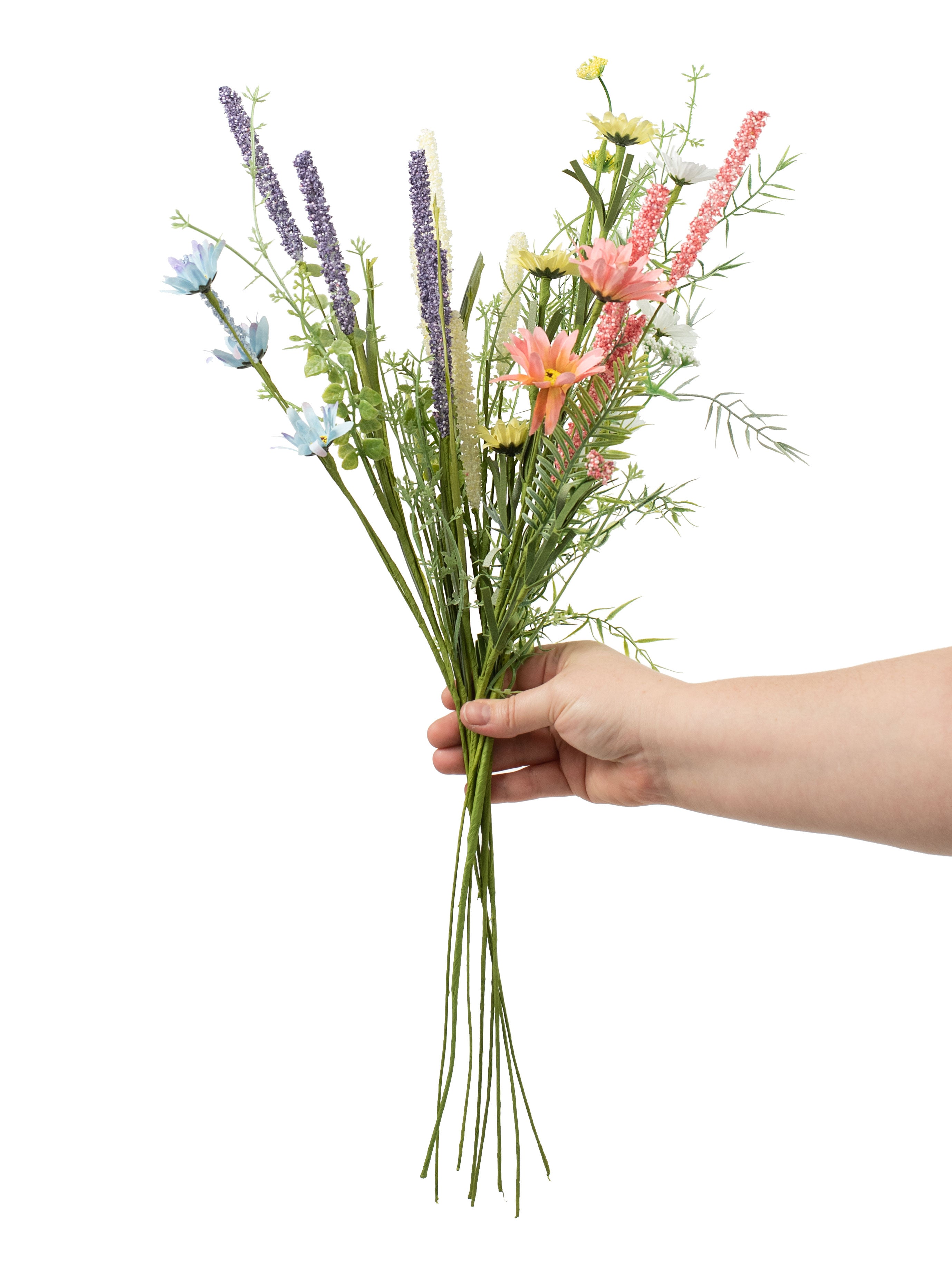 24" Wild Flower Bouquet: Pink, Yellow, Lavender, White detail photo 3