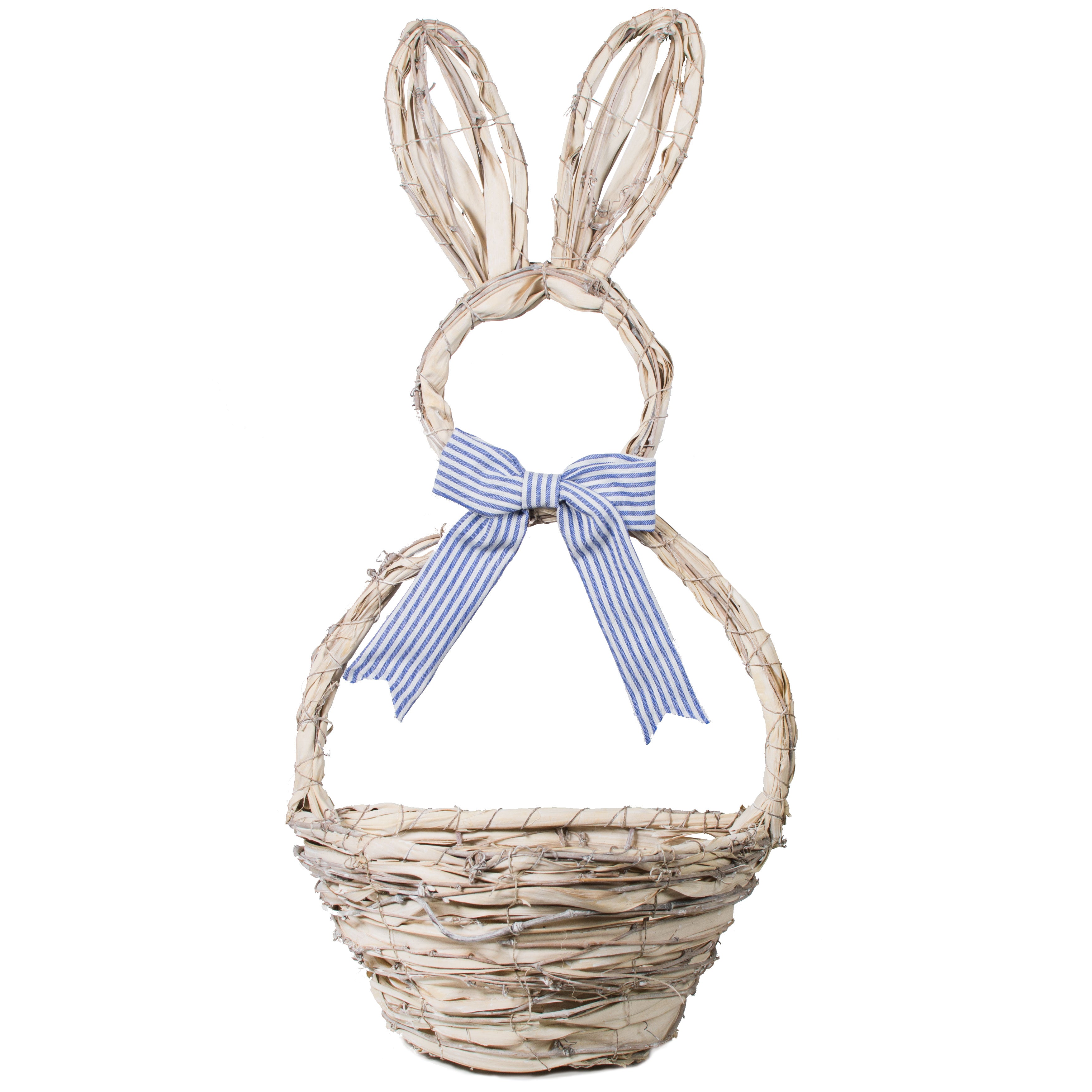 22" Willow Rabbit With Basket: Natural Item Number: 266251