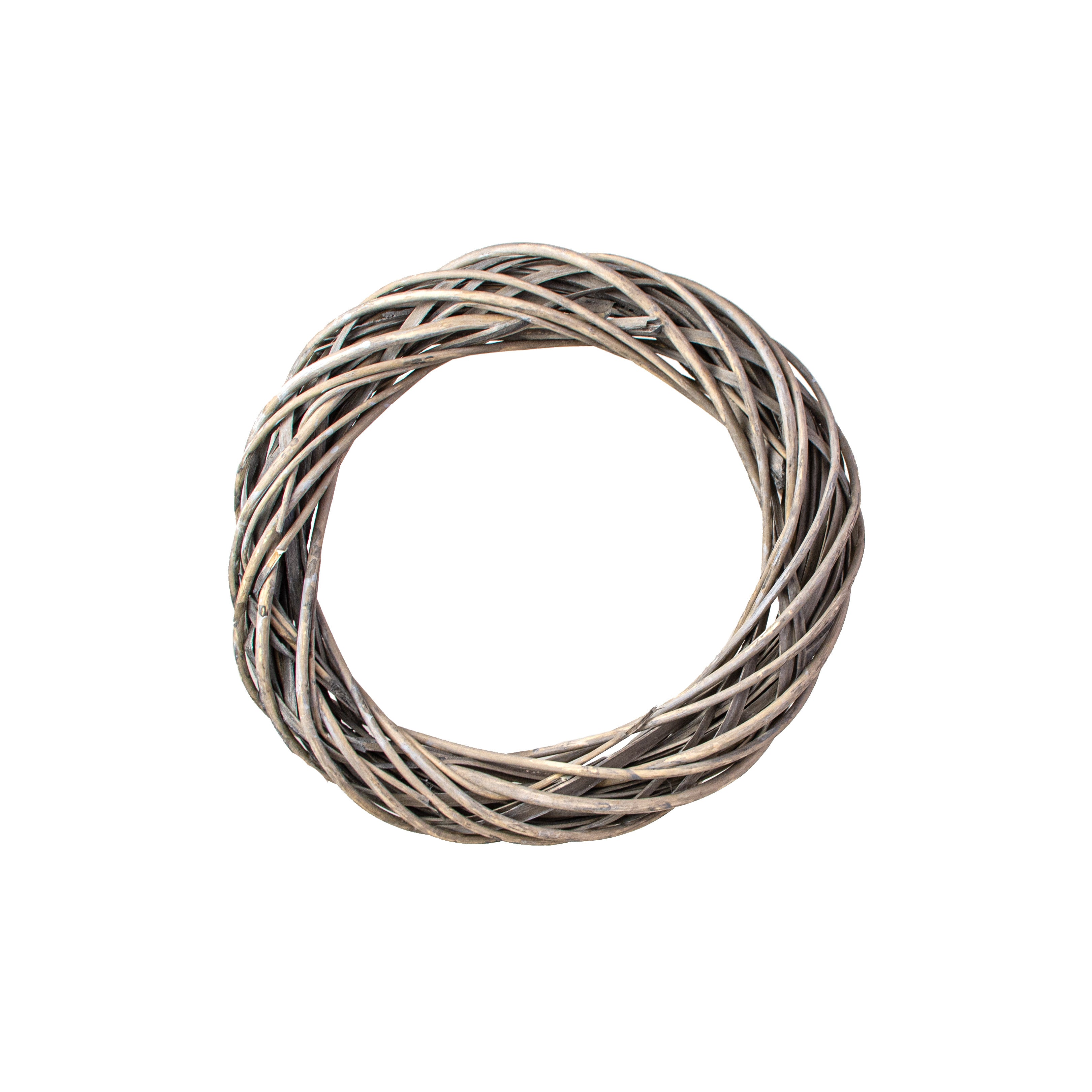 12" Willow Vine Wreath: Grey Bleached Item Number: 2155015GY