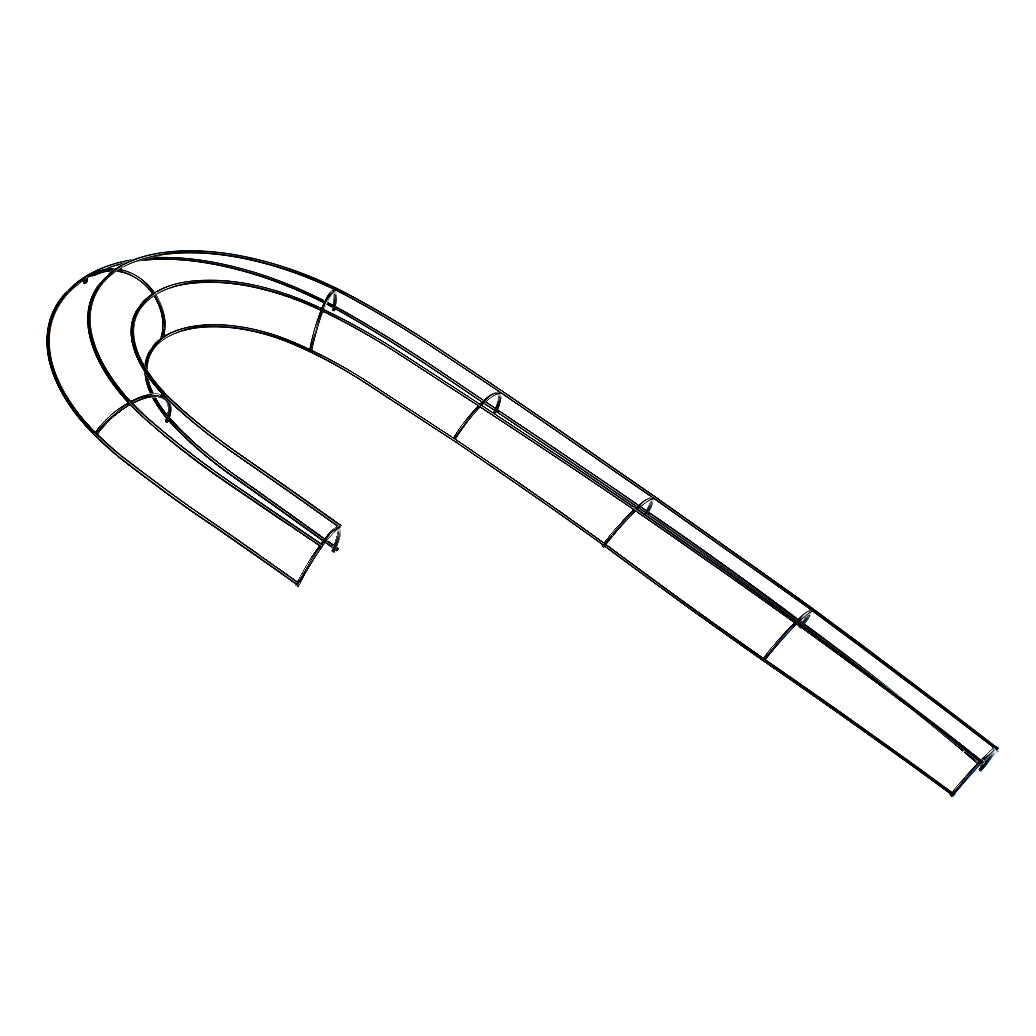 27" Box Wire Candy Cane Form: Black detail photo 3