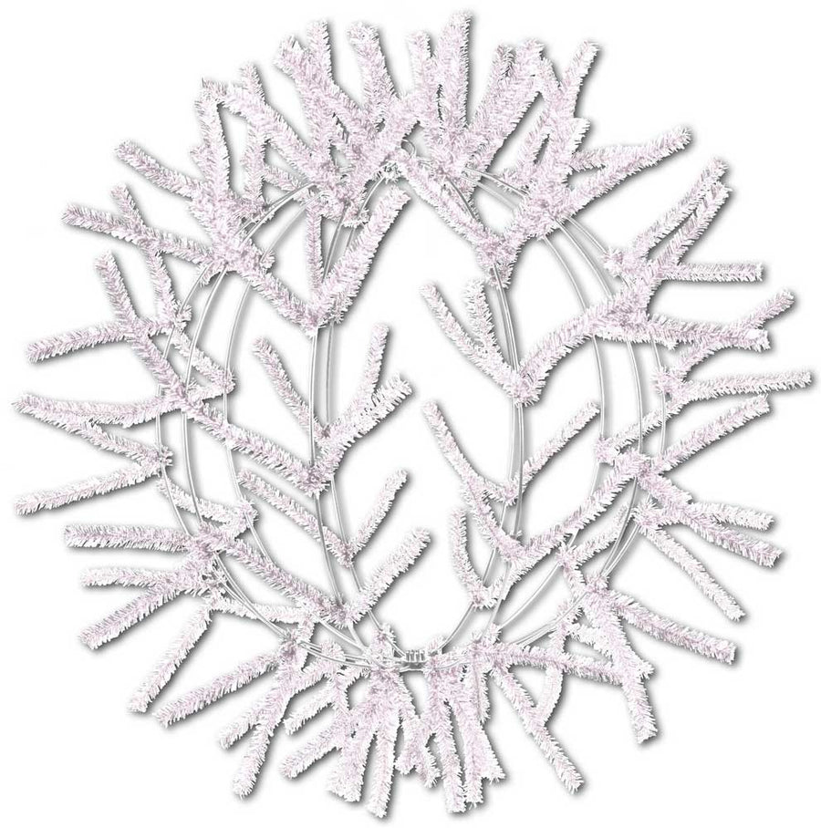 18" Wire KD Work Ball Form: Iridescent White Item Number: XX758350