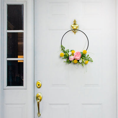 12" Wire Ring Wreath: Black Lifestyle Photo