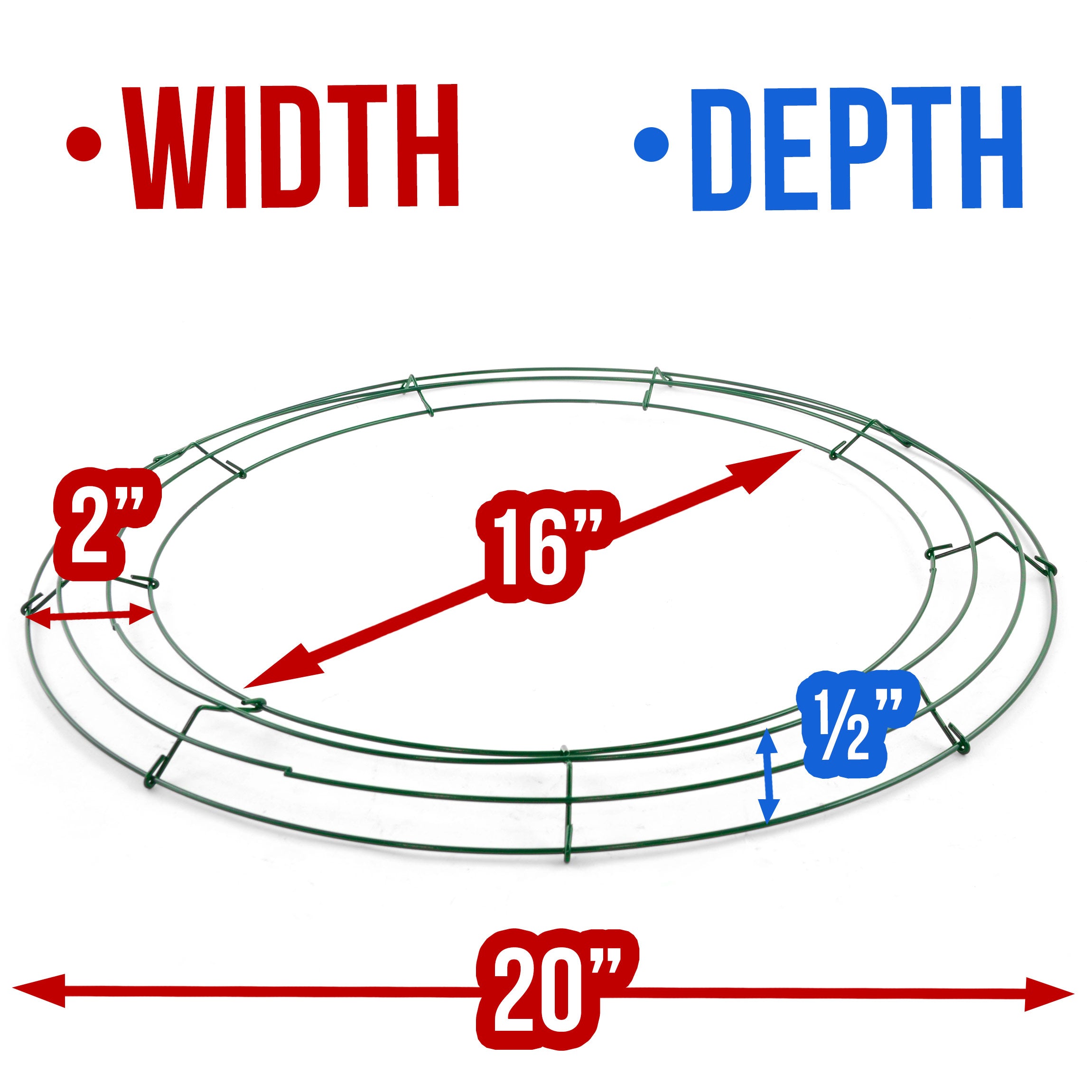 Box Wire Wreath Form: 20-inch Round