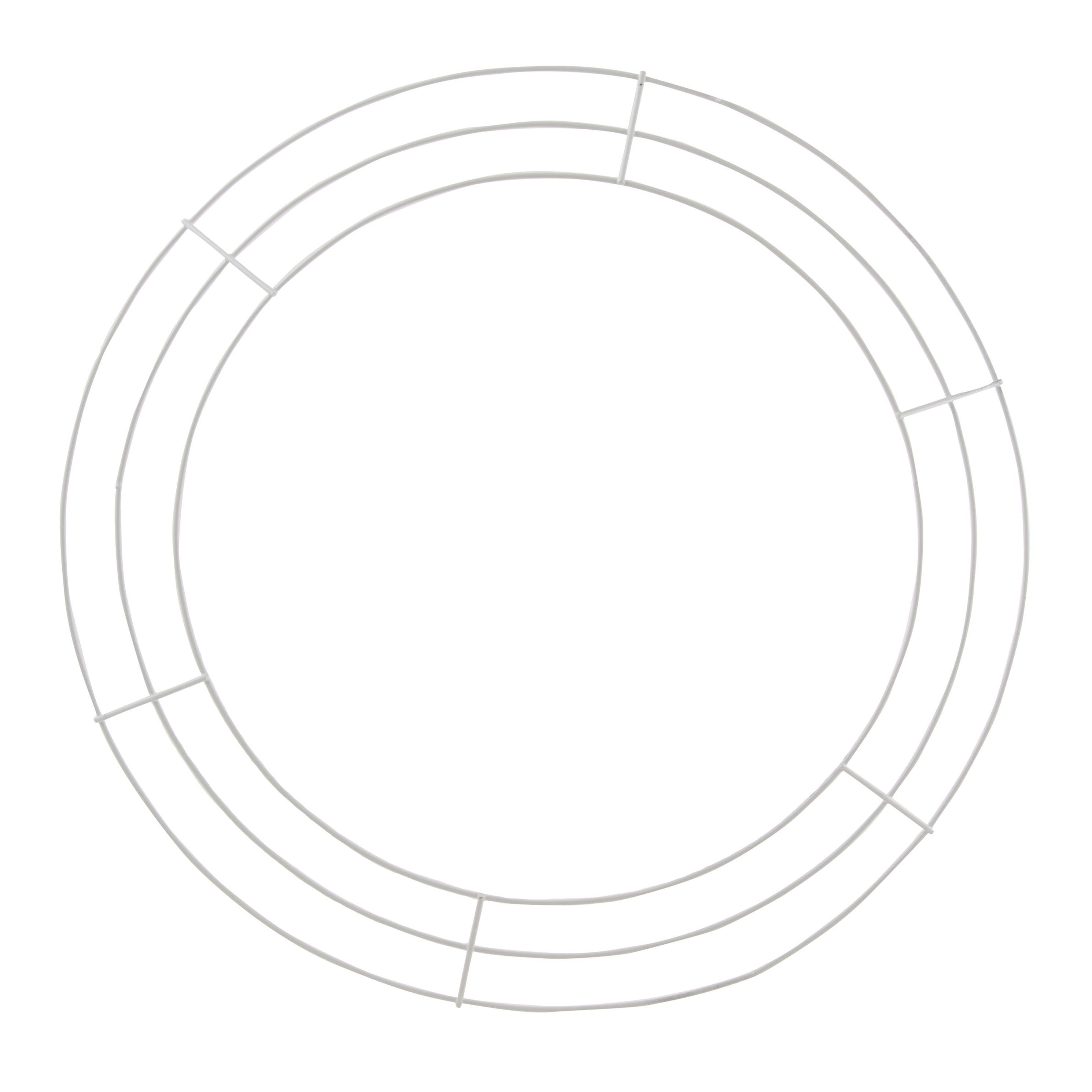 16" Wire Wreath Frame: 3-Wire White Item Number: MD064727