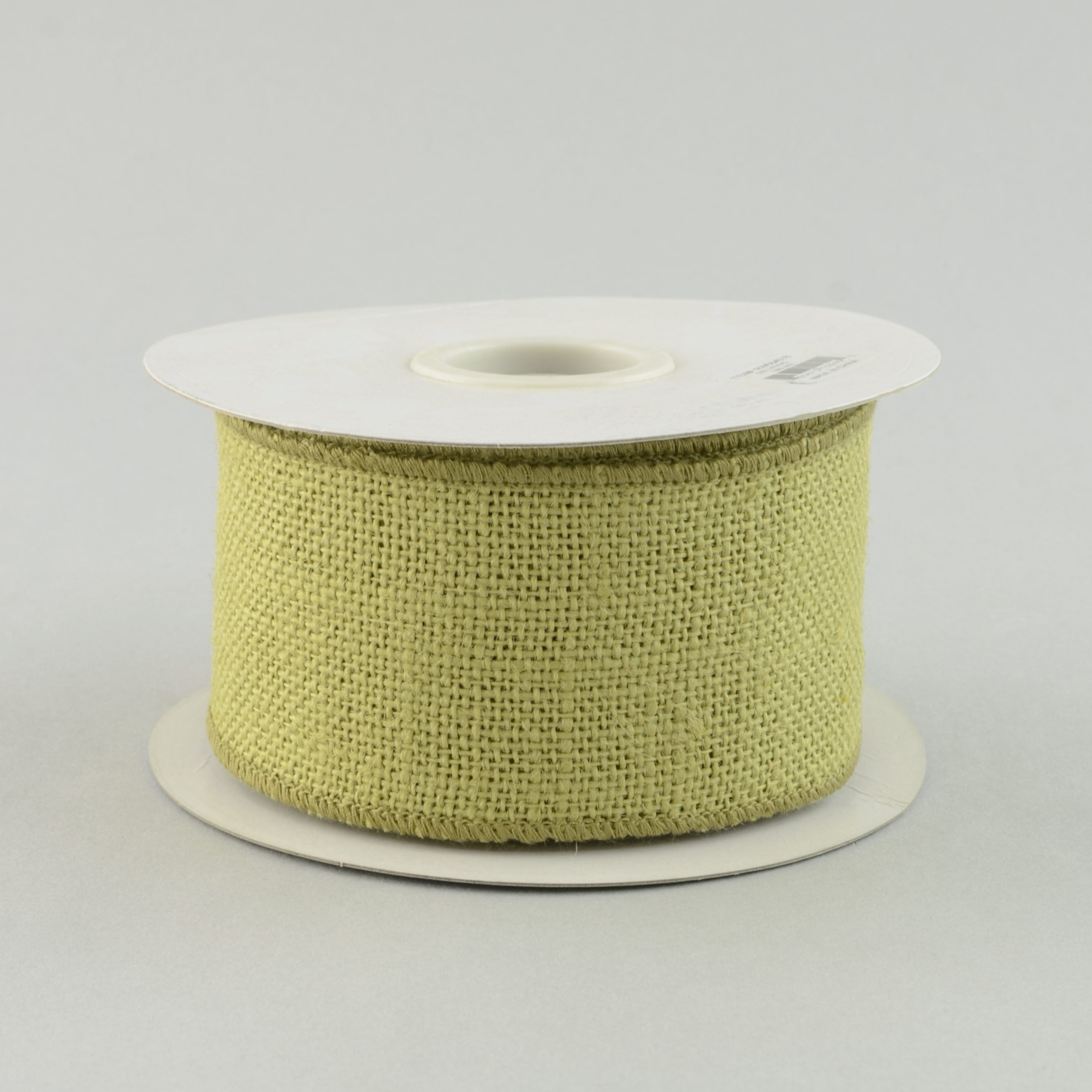 2.5" Wired Edge Burlap Ribbon: Light Green (10 Yards)