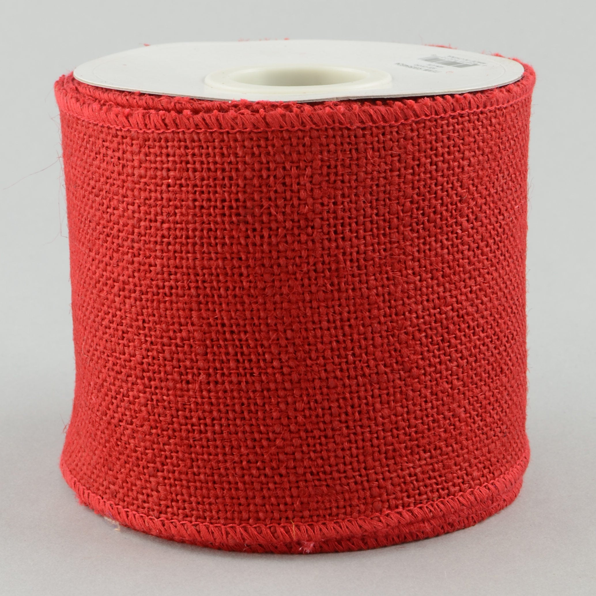 4" Wired Edge Burlap Ribbon: Red (10 Yards)