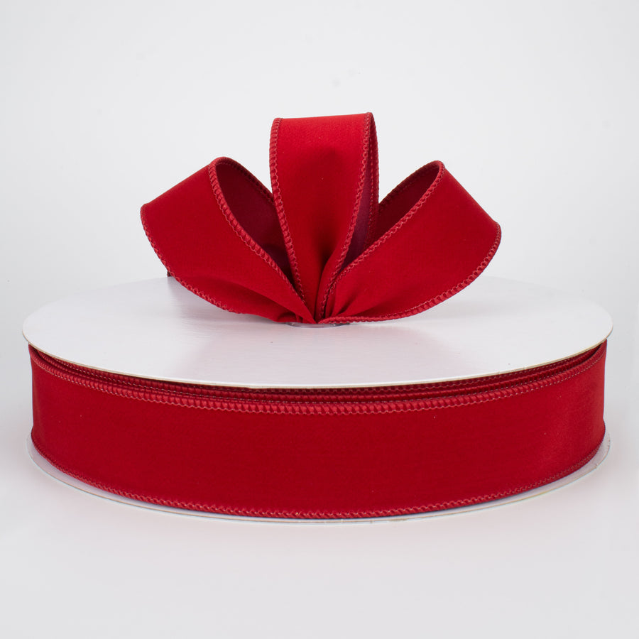 1.5" Wired Velvet Ribbon: Cranberry Red (50 Yards) Lifestyle Photo