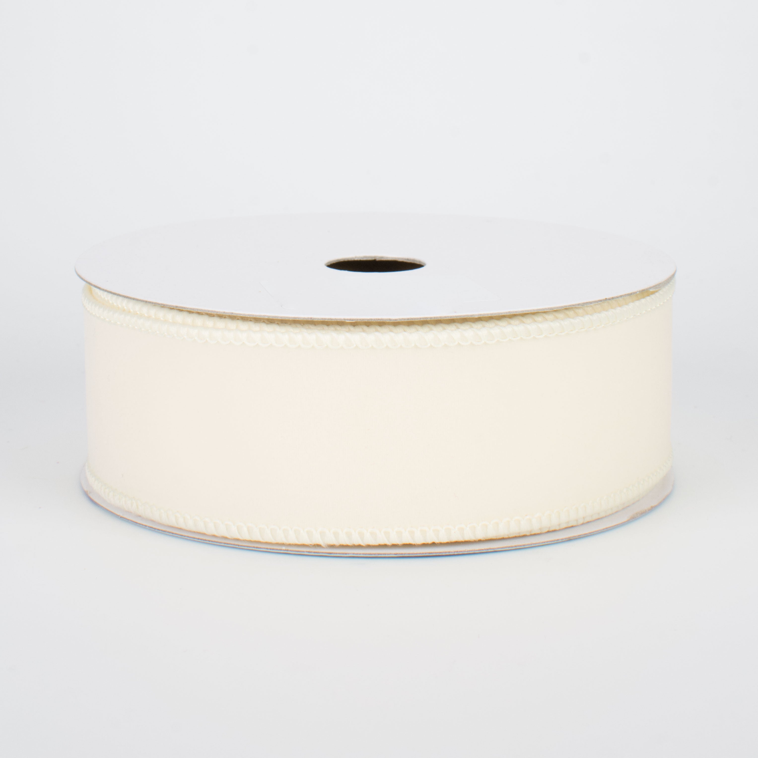 1.5" Wired Velvet Ribbon: Cream (10 Yards)