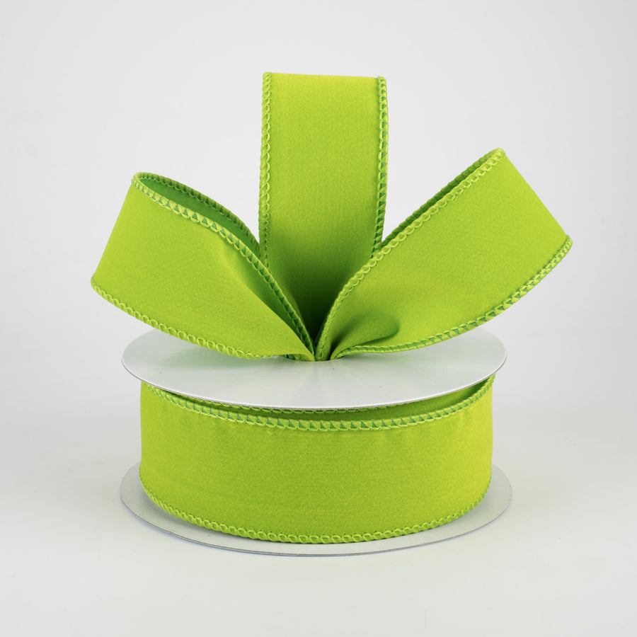1.5" Wired Velvet Ribbon: Lime Green (10 Yards) Lifestyle Photo