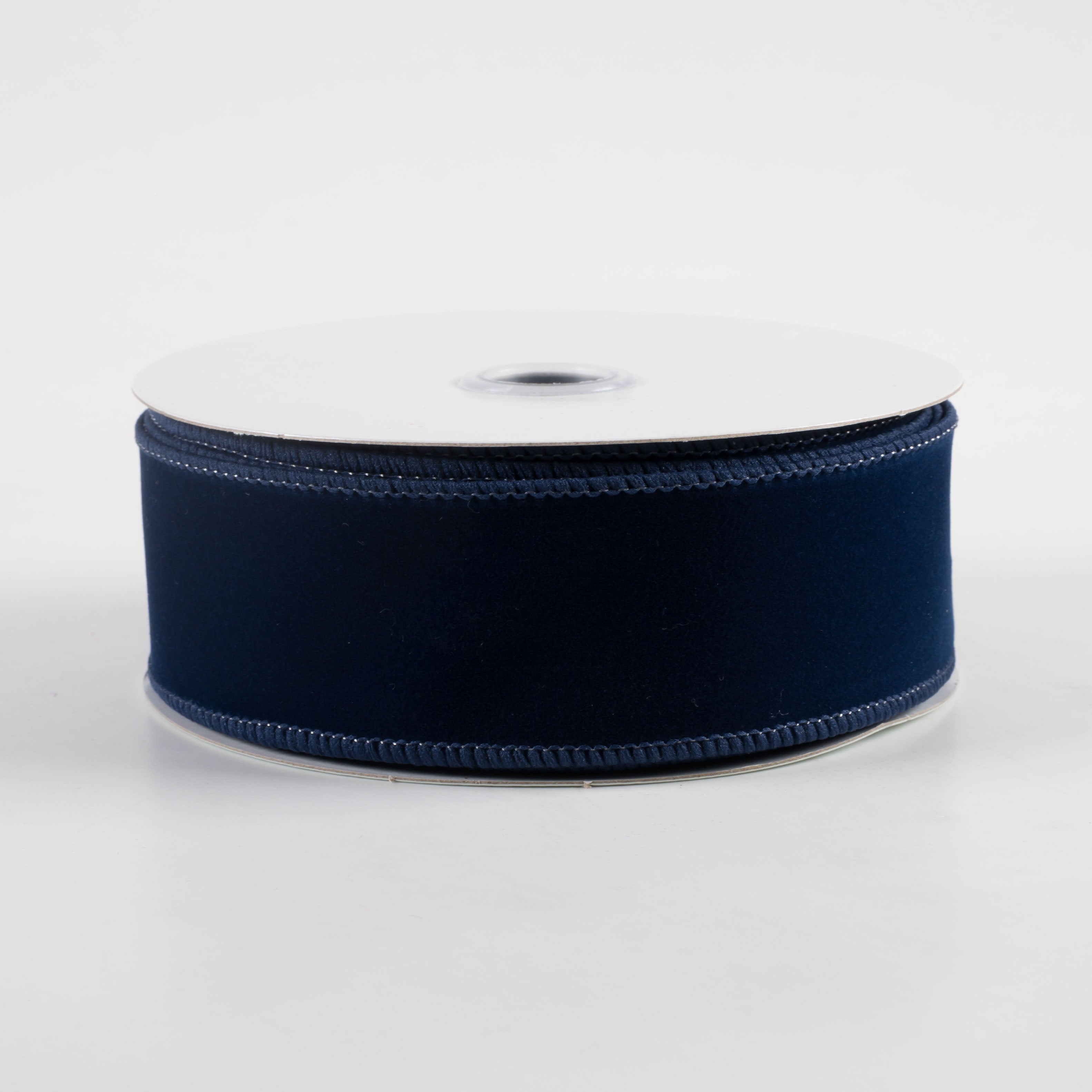 1.5" Wired Velvet Ribbon: Navy Blue (10 Yards)