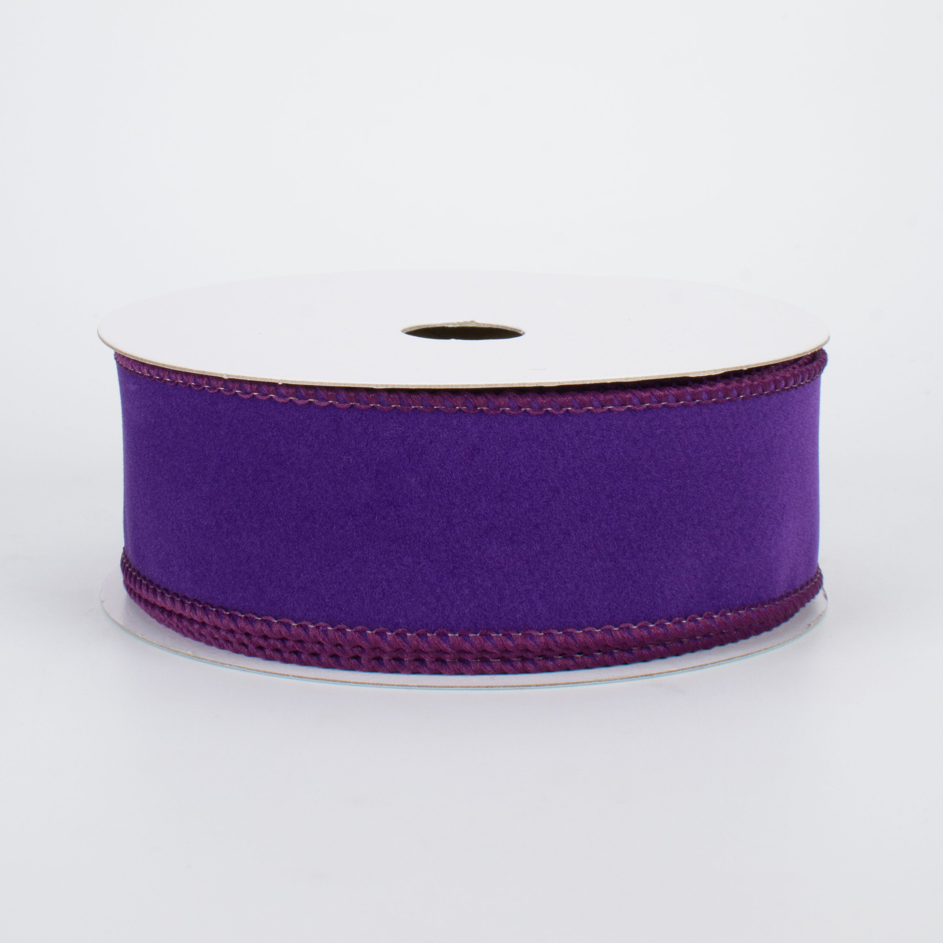 1.5" Wired Velvet Ribbon: Purple (10 Yards)