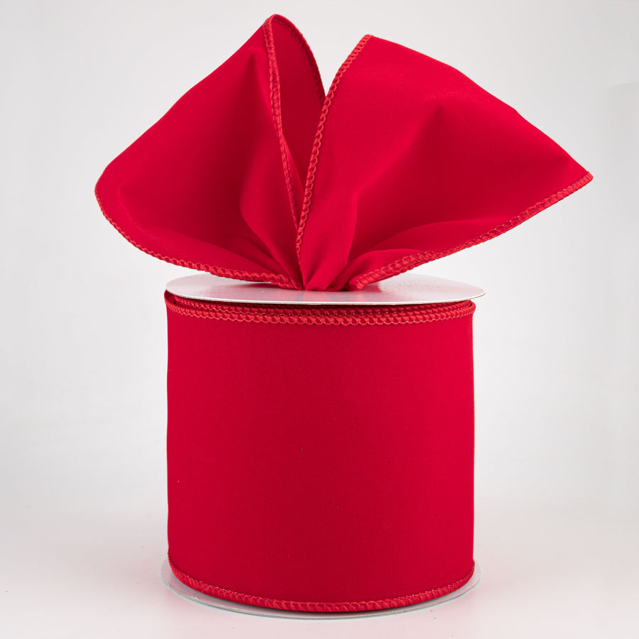 4" Wired Velvet Ribbon: Red (10 Yards) Lifestyle Photo