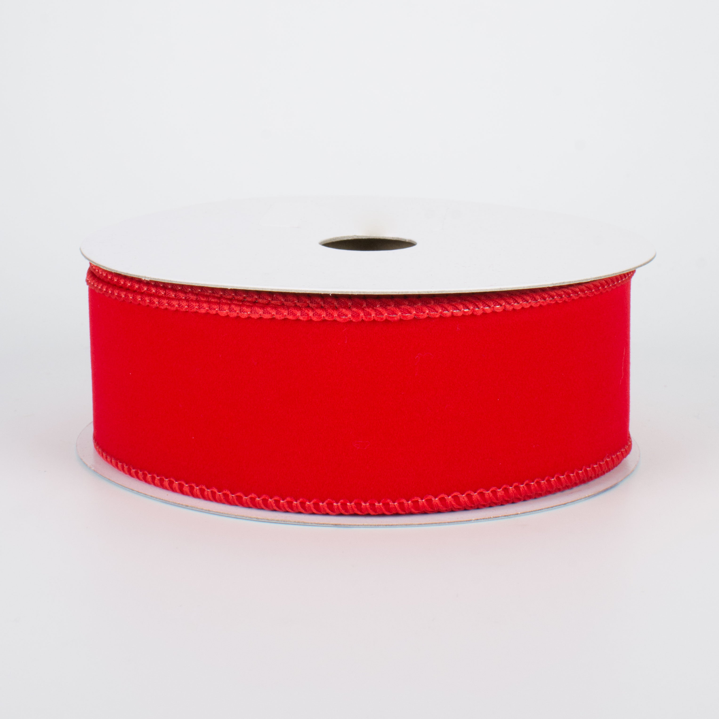 1.5" Wired Velvet Ribbon: Red (10 Yards)