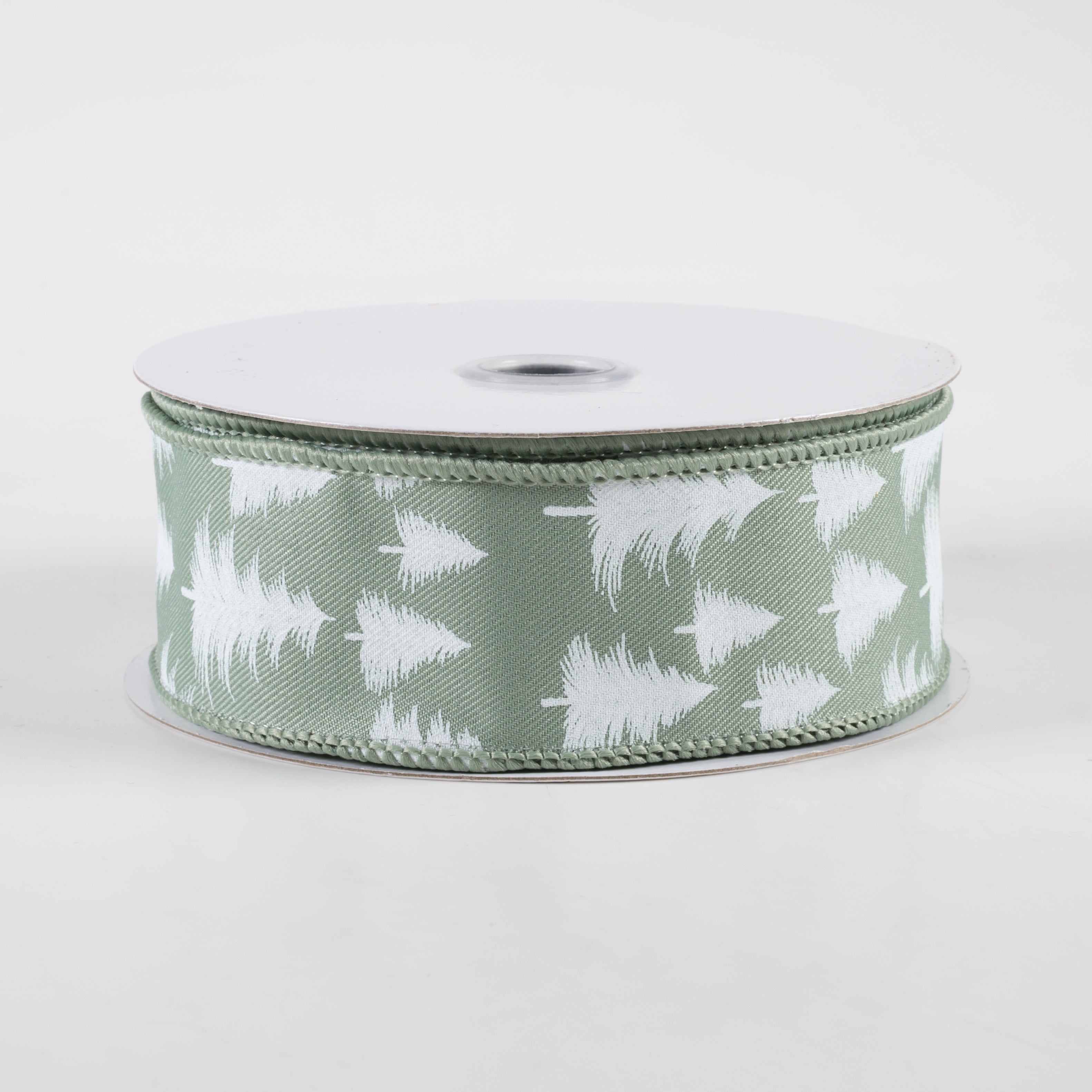 1.5" Wispy Fishline Trees Ribbon: Eucalyptus (10 Yards)