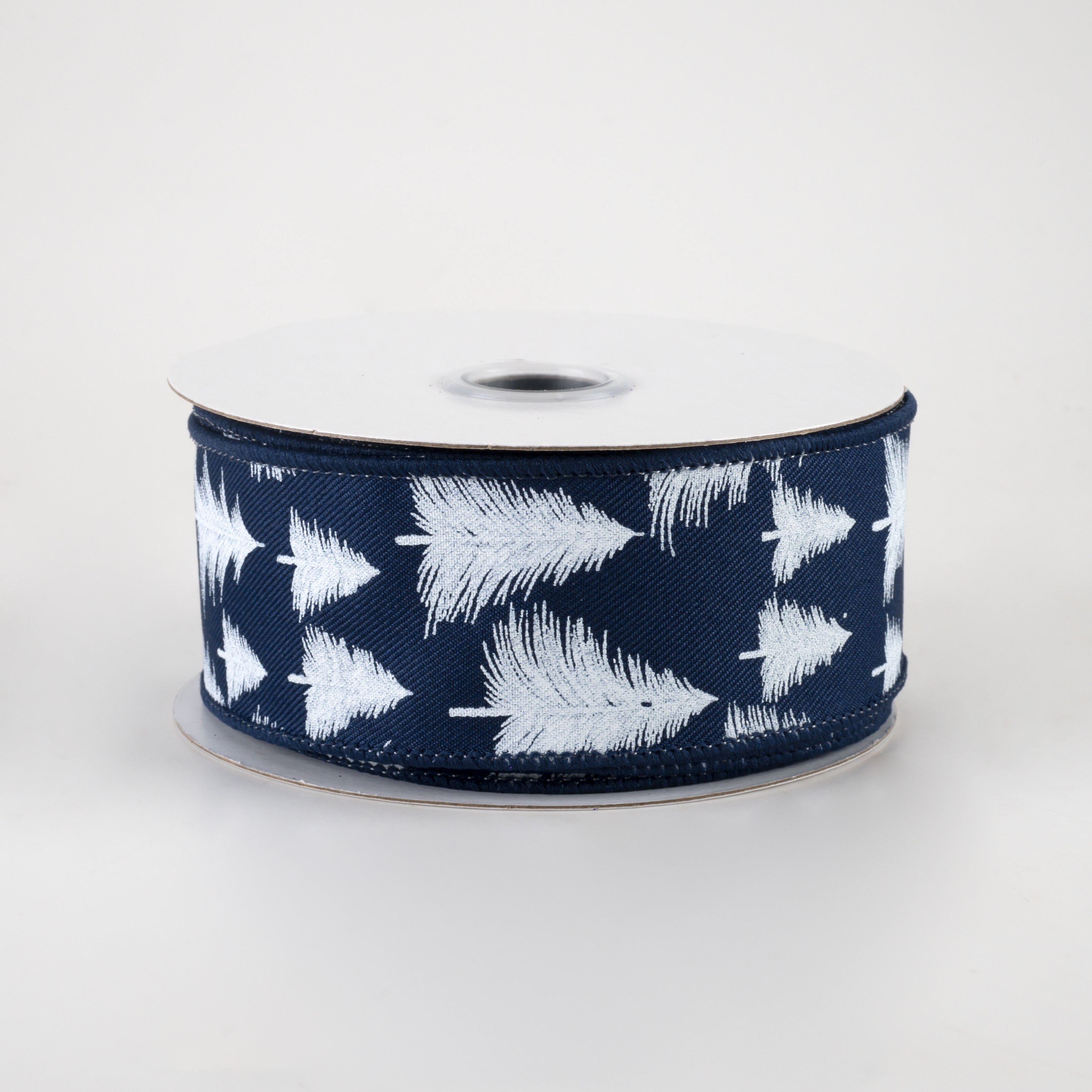 1.5" Wispy Fishline Trees Ribbon: Navy (10 Yards)