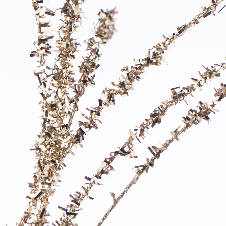 31" Wispy Glitter Pine Spray: Champagne Lifestyle Photo
