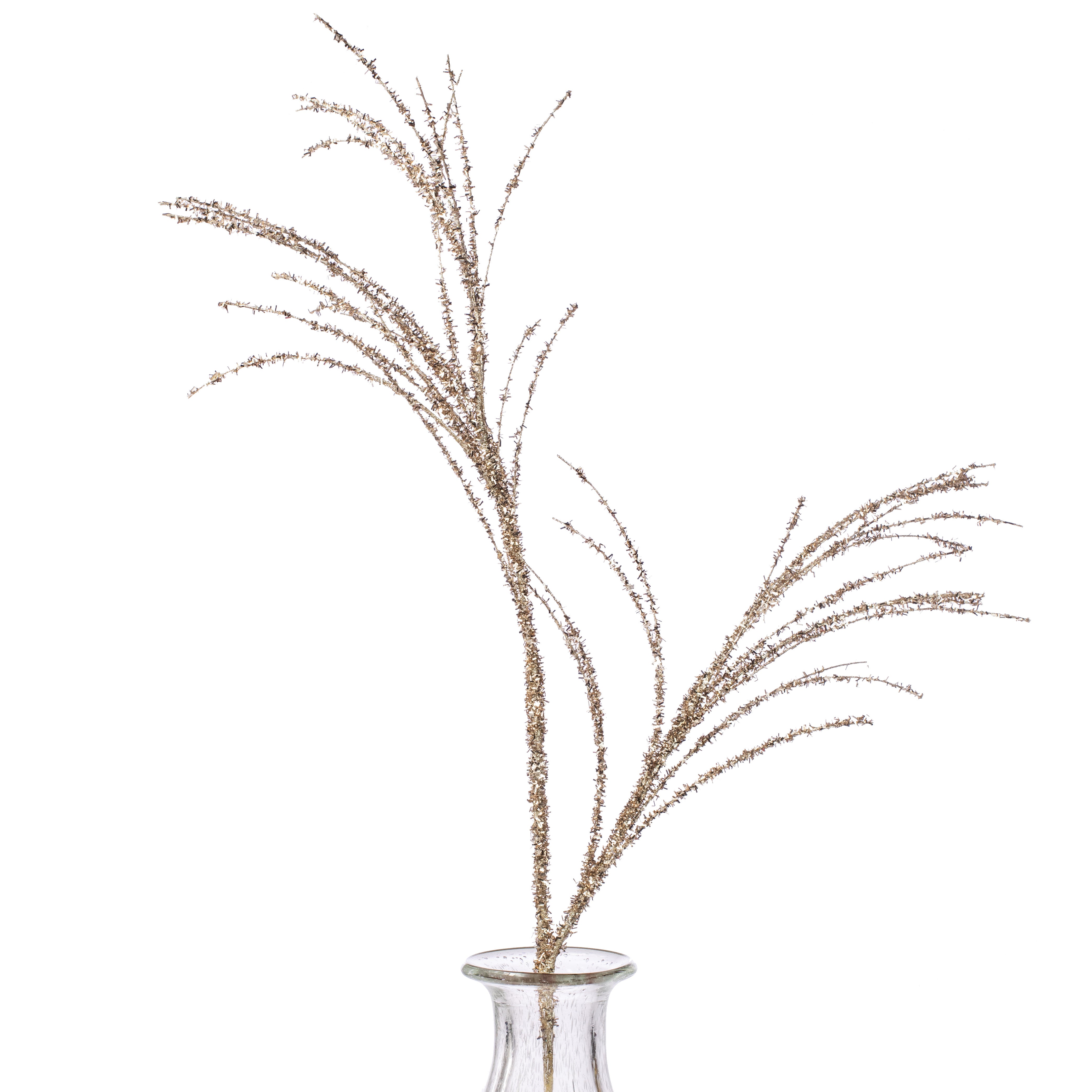 31" Wispy Glitter Pine Spray: Champagne Item Number: 261526