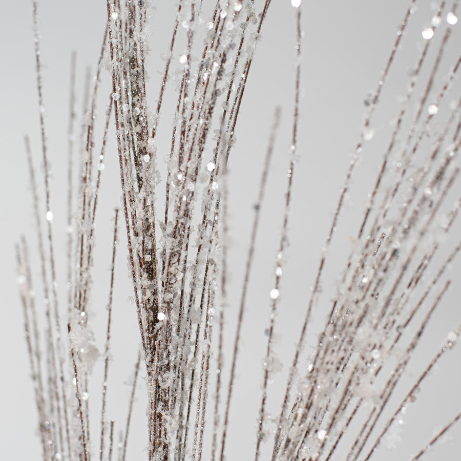 42" Wispy Pine Spray: Snow & Natural Lifestyle Photo