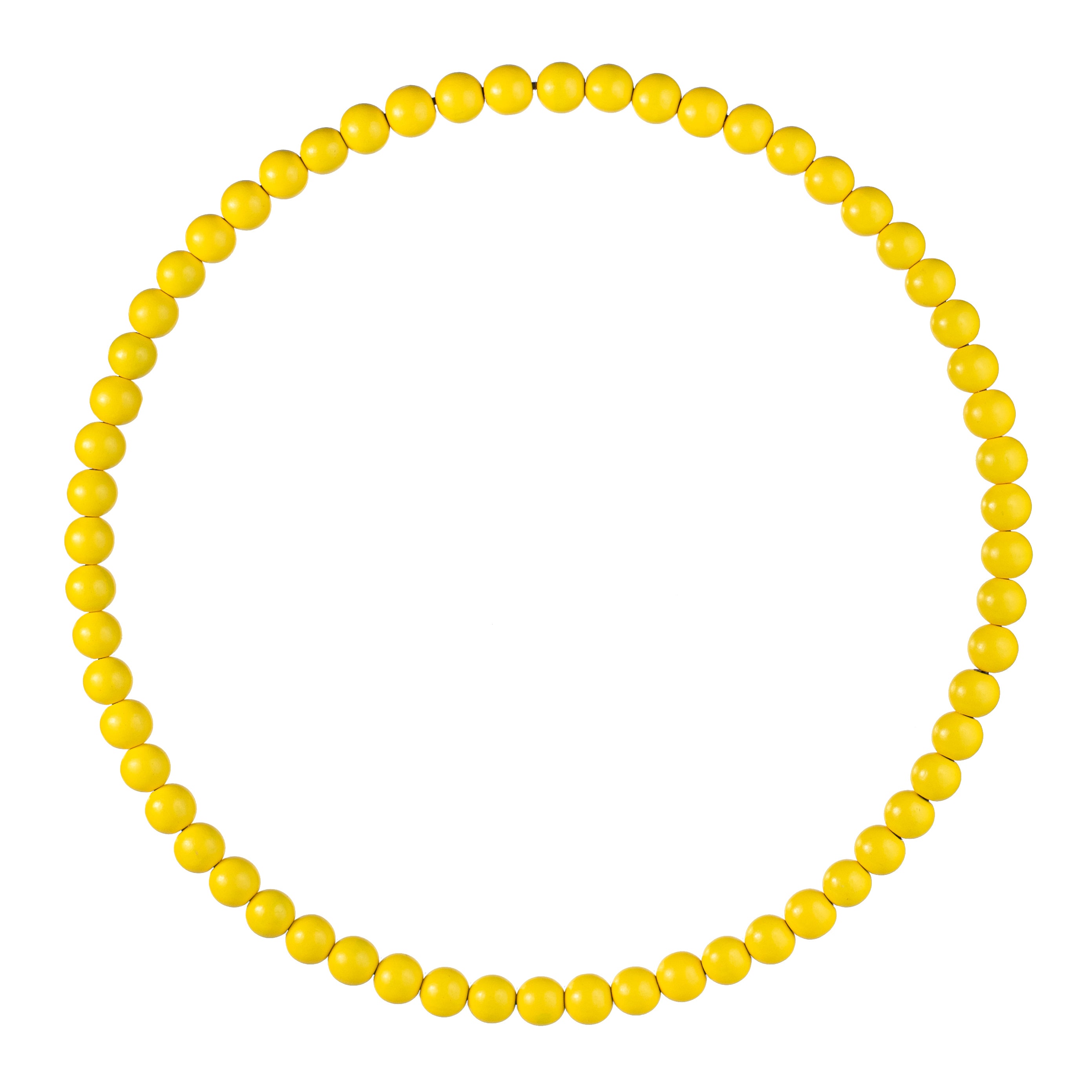 17.75" Wood Bead Wreath: Bright Yellow Item Number: MY103049