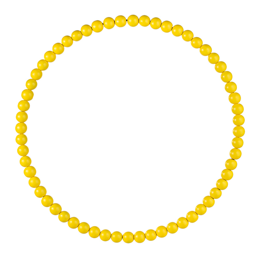 17.75" Wood Bead Wreath: Bright Yellow Item Number: MY103049