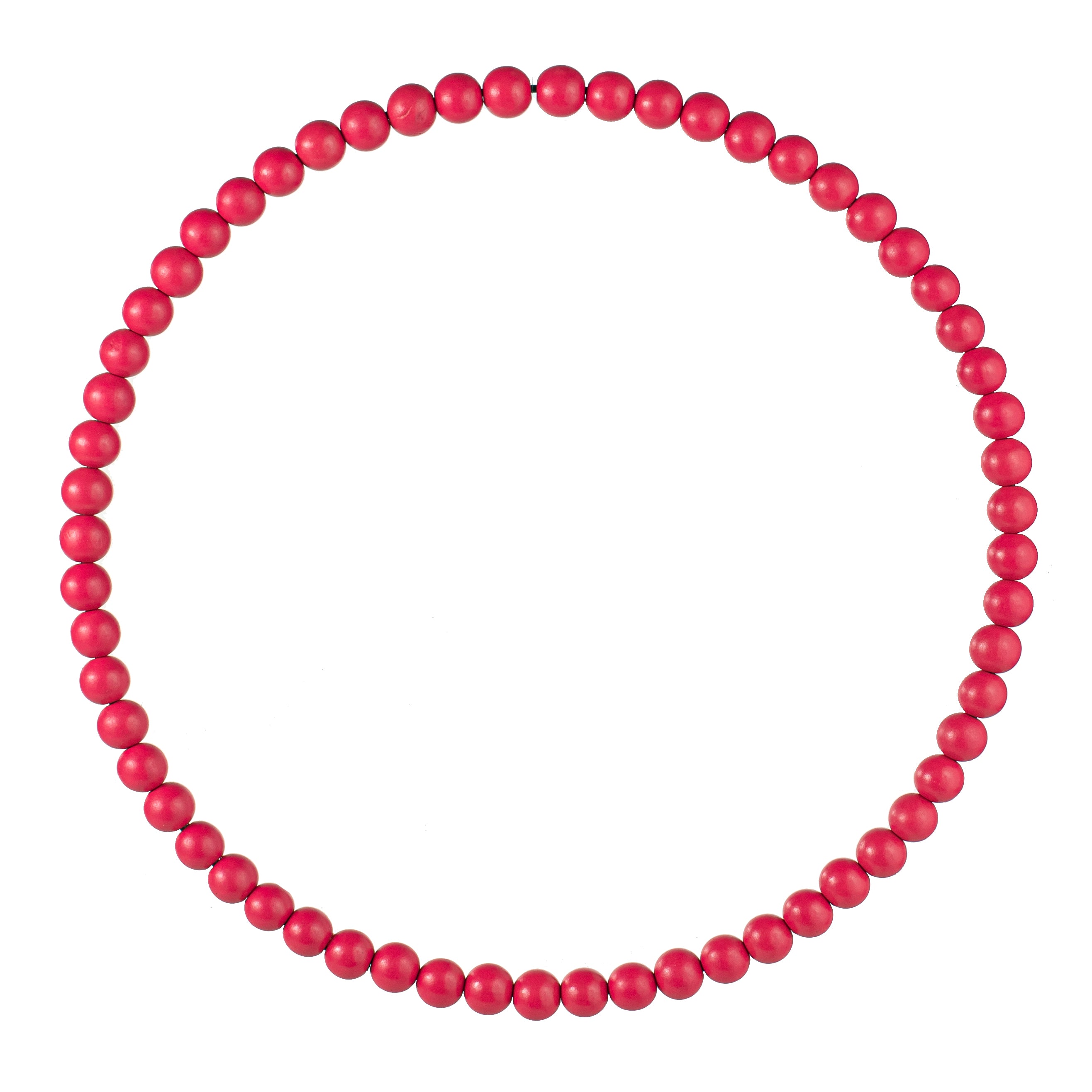 17.75" Wood Bead Wreath: Hot Pink Item Number: MY103011