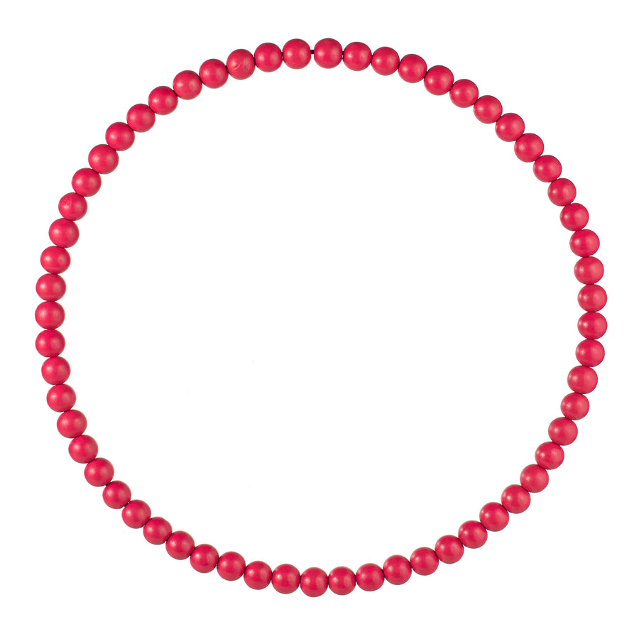 17.75" Wood Bead Wreath: Hot Pink Item Number: MY103011