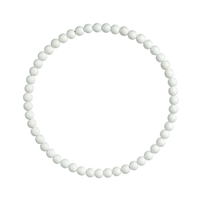 15.5" Wood Bead Wreath: Whitewash Item Number: MY102831