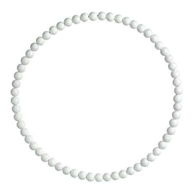 17.75" Wood Bead Wreath: Whitewash Item Number: MY103031