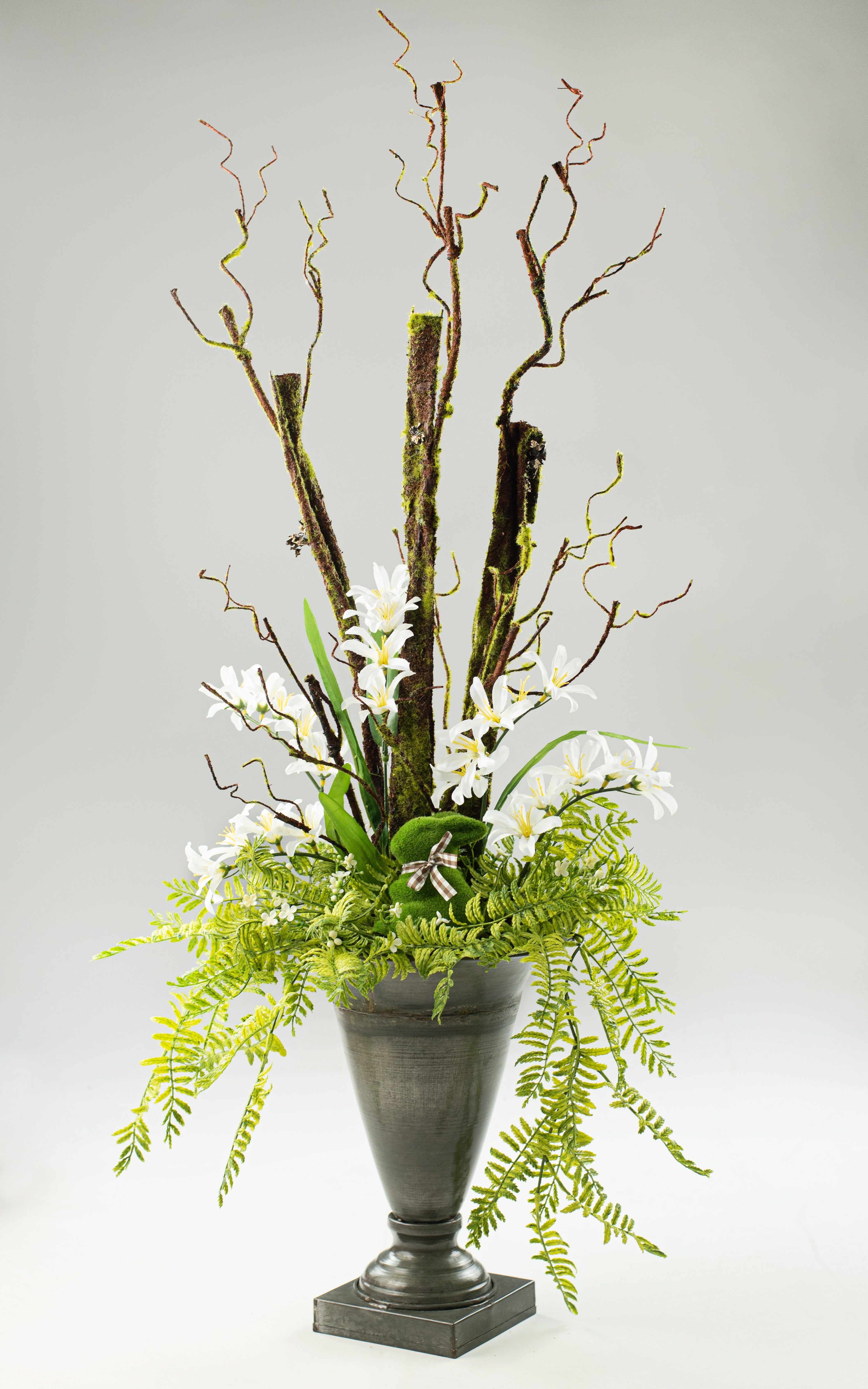 34" Wood Fern Hanging Bush Lifestyle Photo