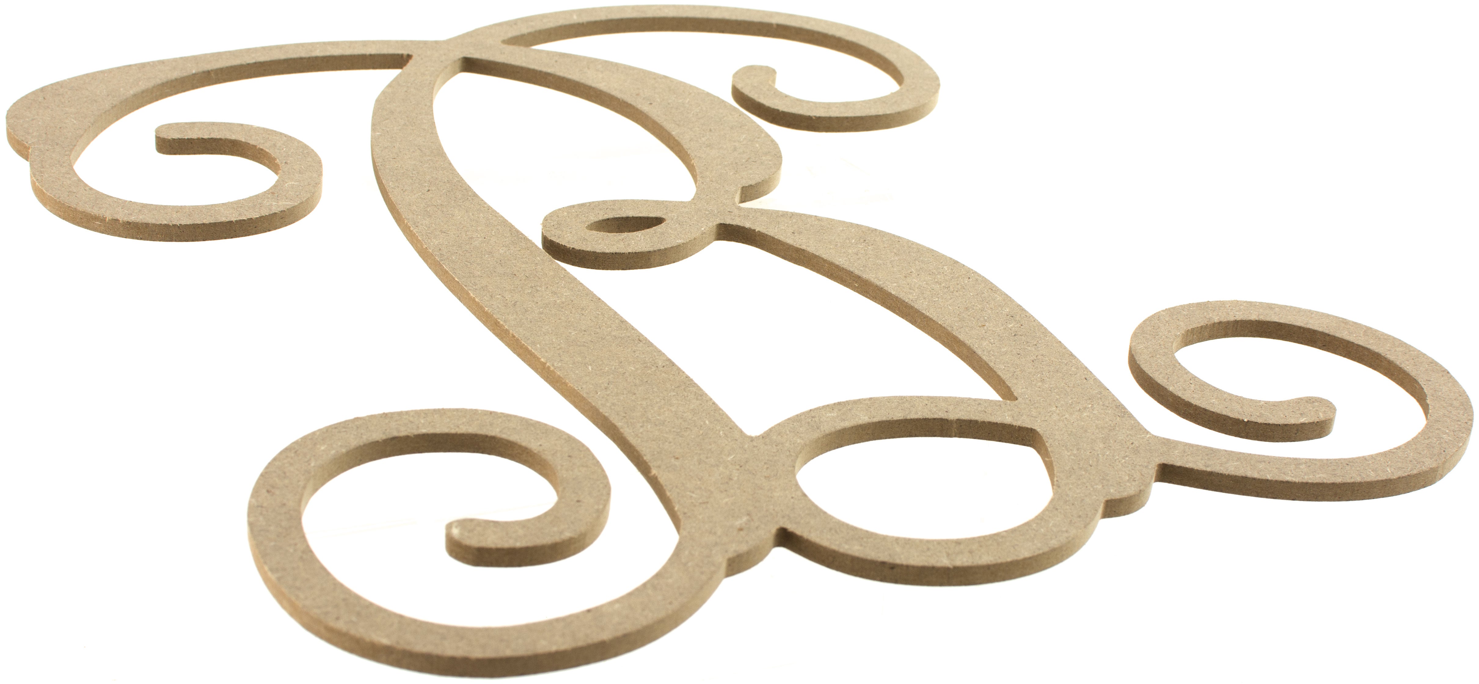 12" Wood Letter Vine Monogram: B Lifestyle Photo