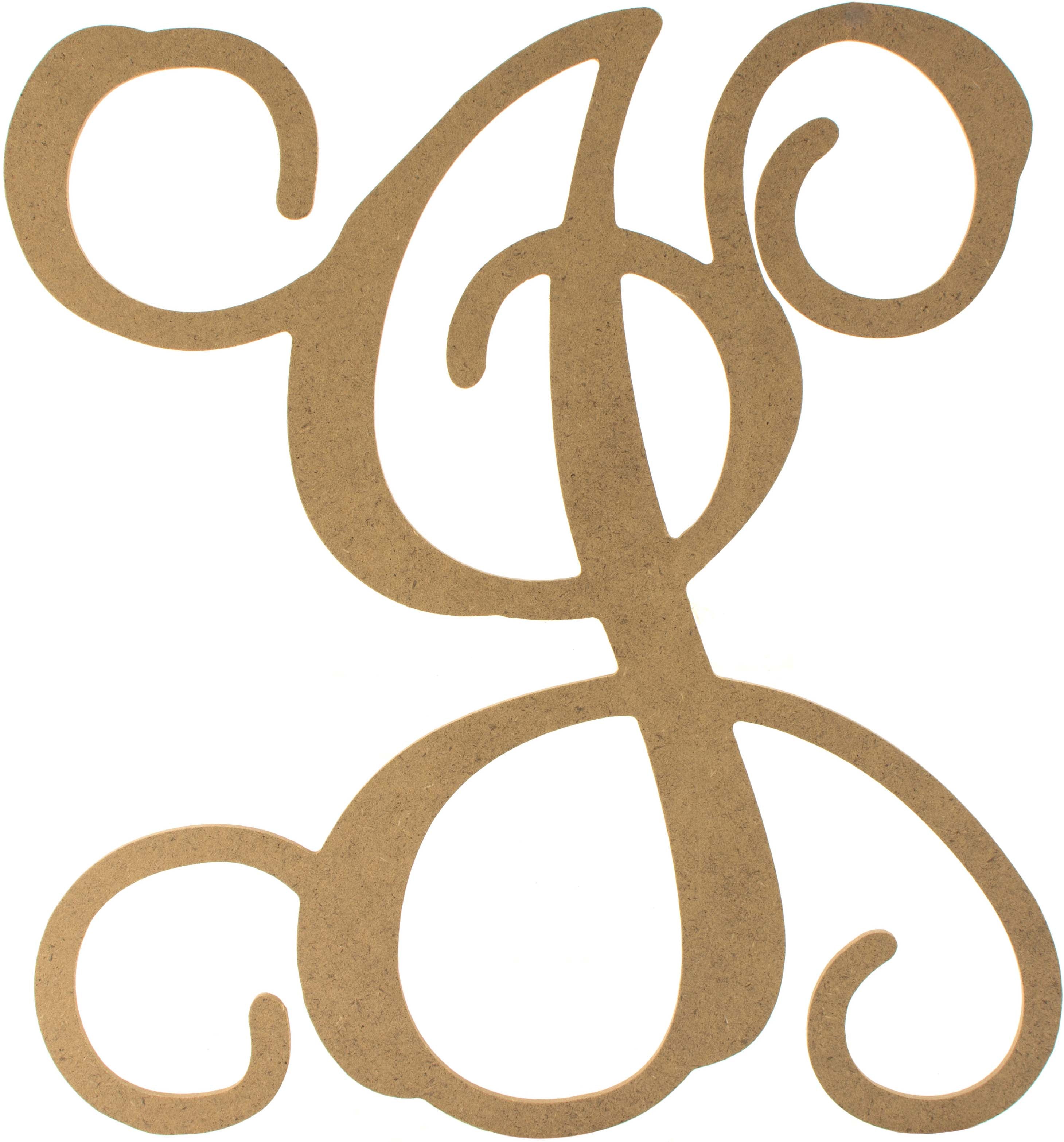 12" Wood Letter Vine Monogram: J Item Number: AB2205