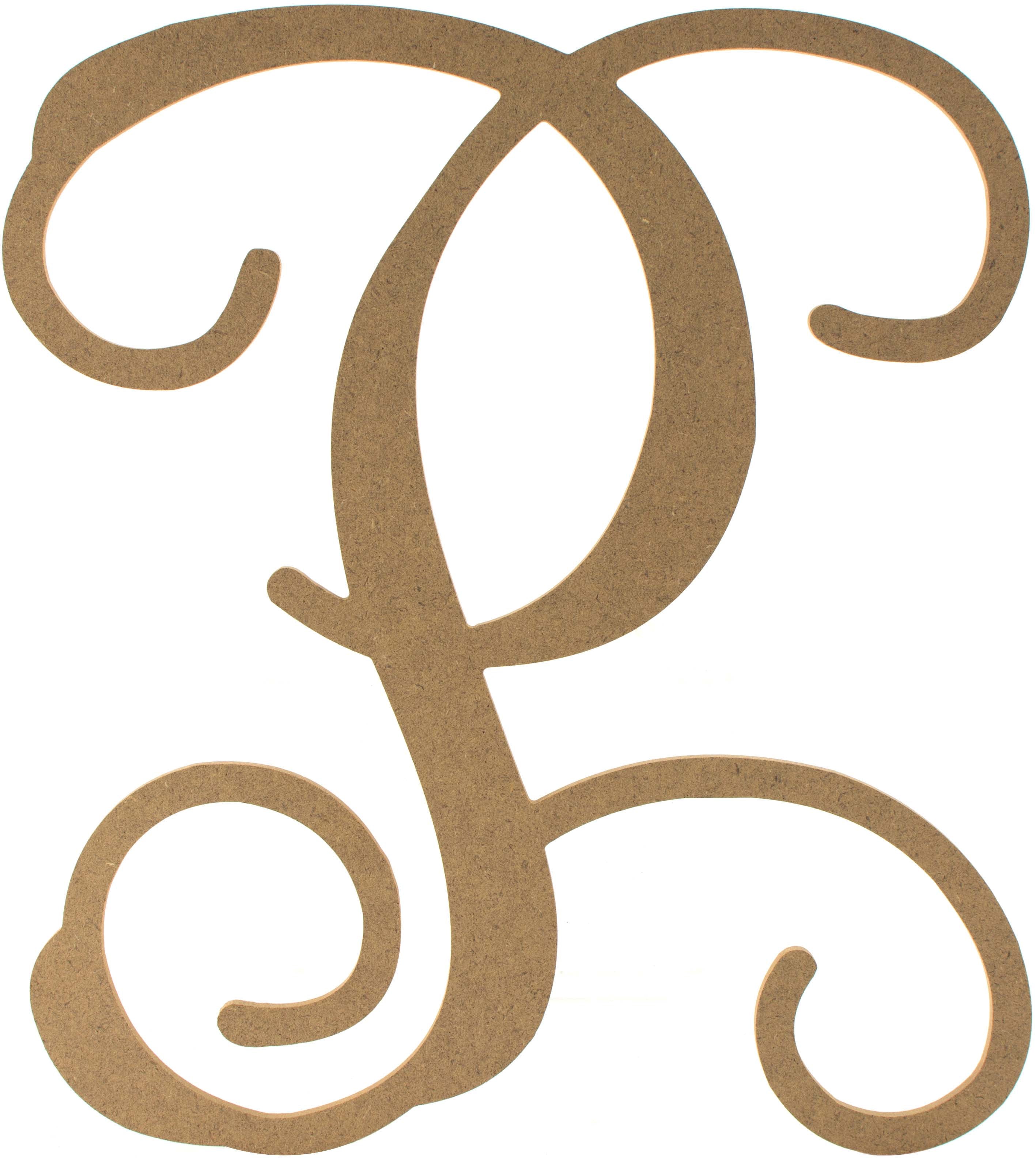 12" Wood Letter Vine Monogram: P Item Number: AB2211