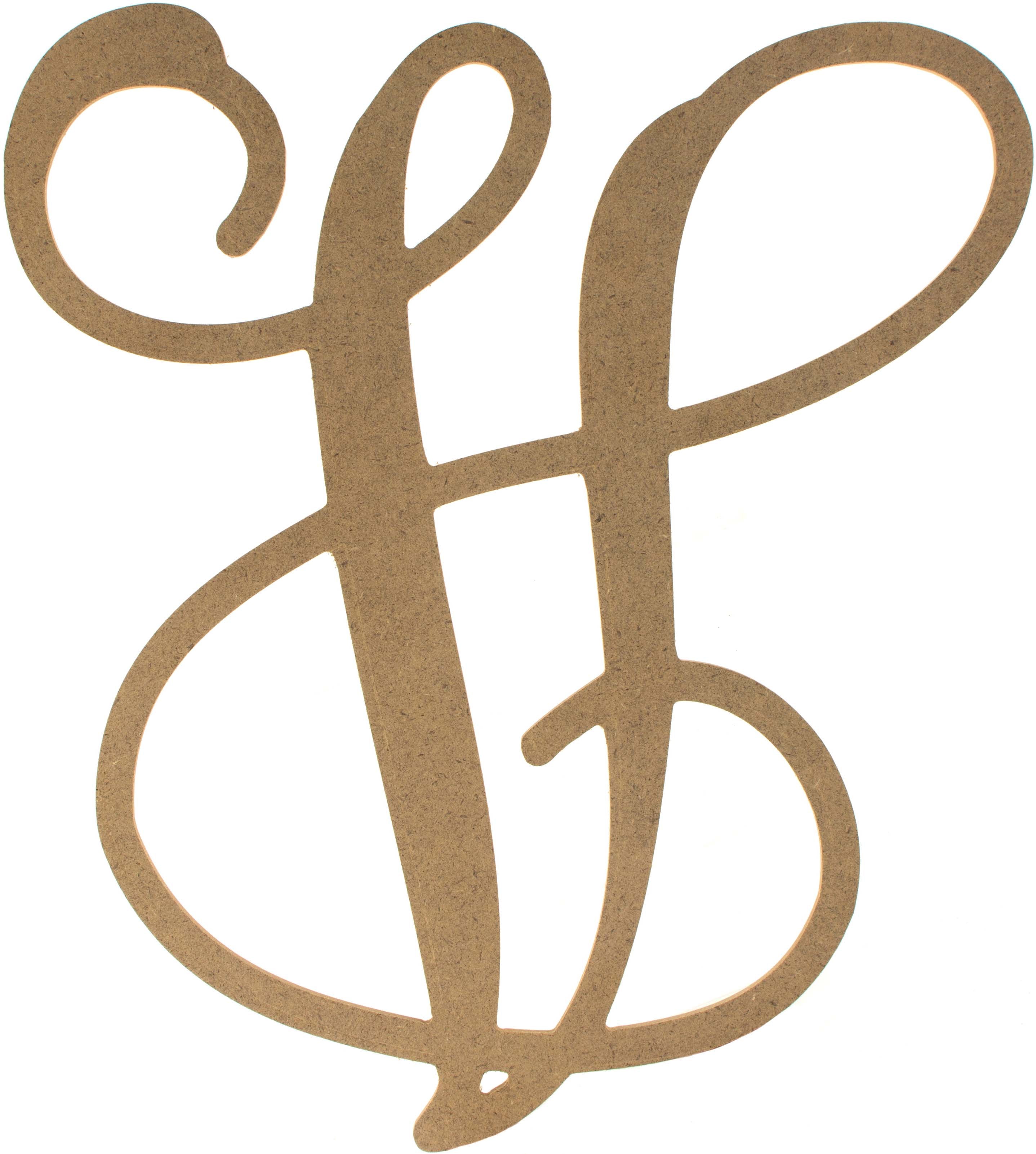 12" Wood Letter Vine Monogram: V Item Number: AB2217