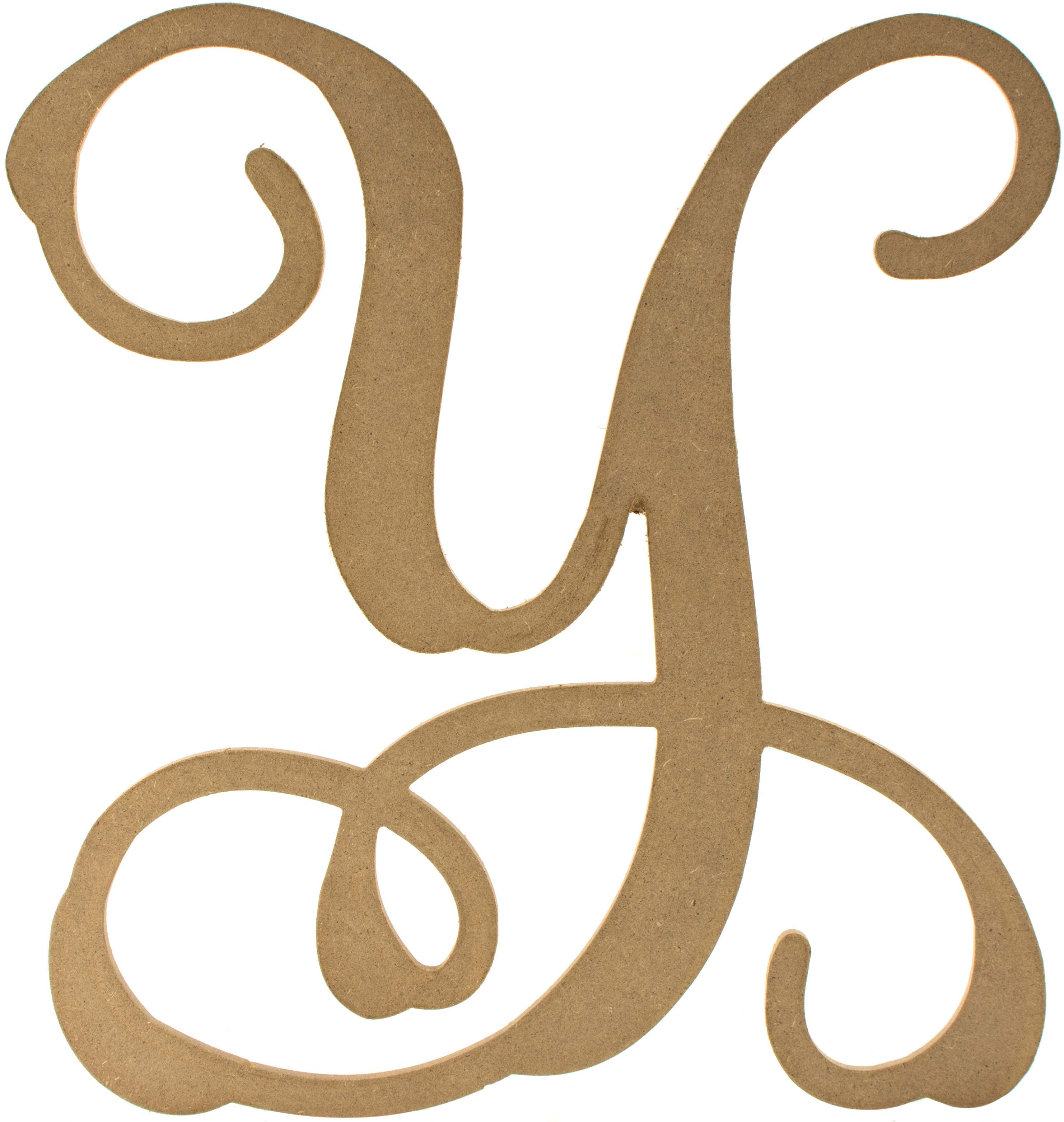 12" Wood Letter Vine Monogram: Y Item Number: AB2220