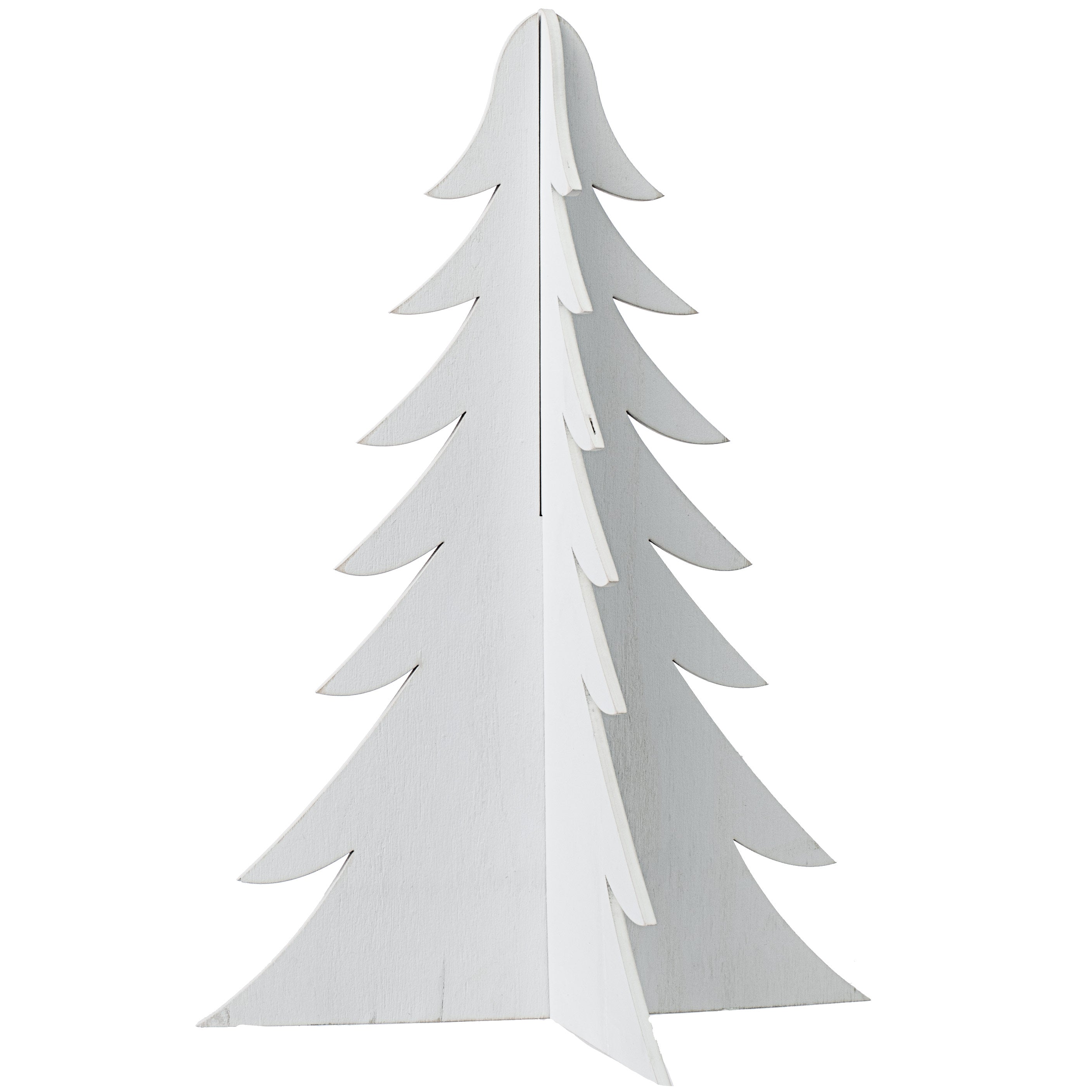 12" Wooden 2-Piece Pine Tree: White Wash Item Number: AW937727