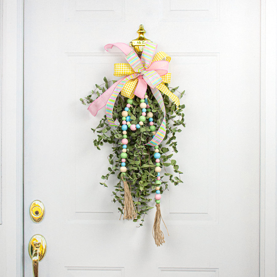 4' Wooden Bead Garland: Pastel Lifestyle Photo