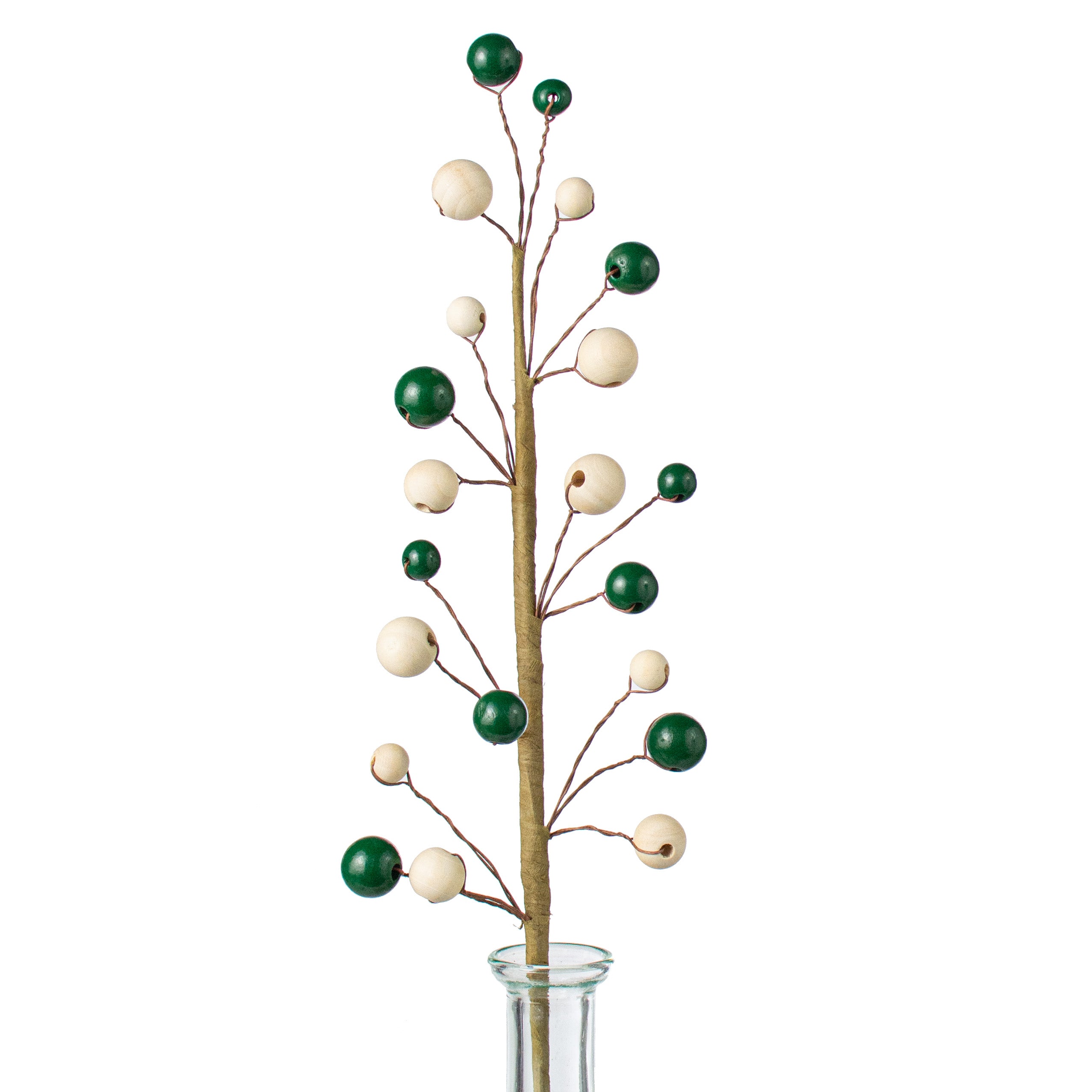 16" Wooden Bead Pick: Green & Natural Item Number: 85698SP16