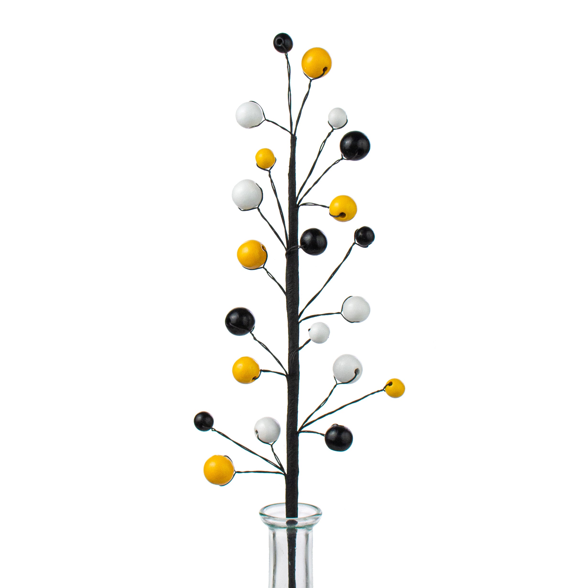 16" Wooden Bead Pick: Yellow, Black, White Item Number: 63309sp16