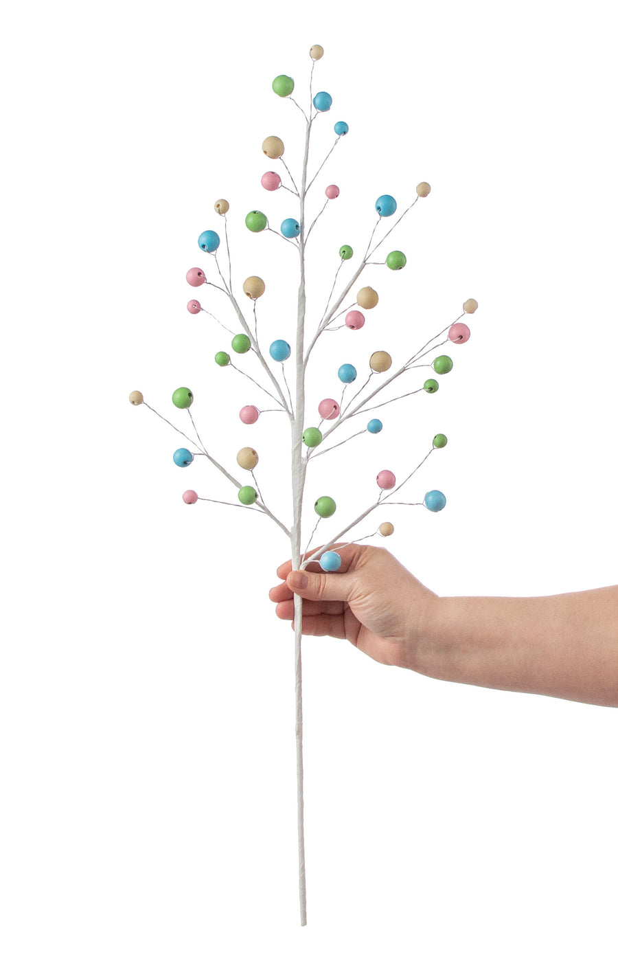 28" Wooden Bead Spray: Pastel detail photo 3