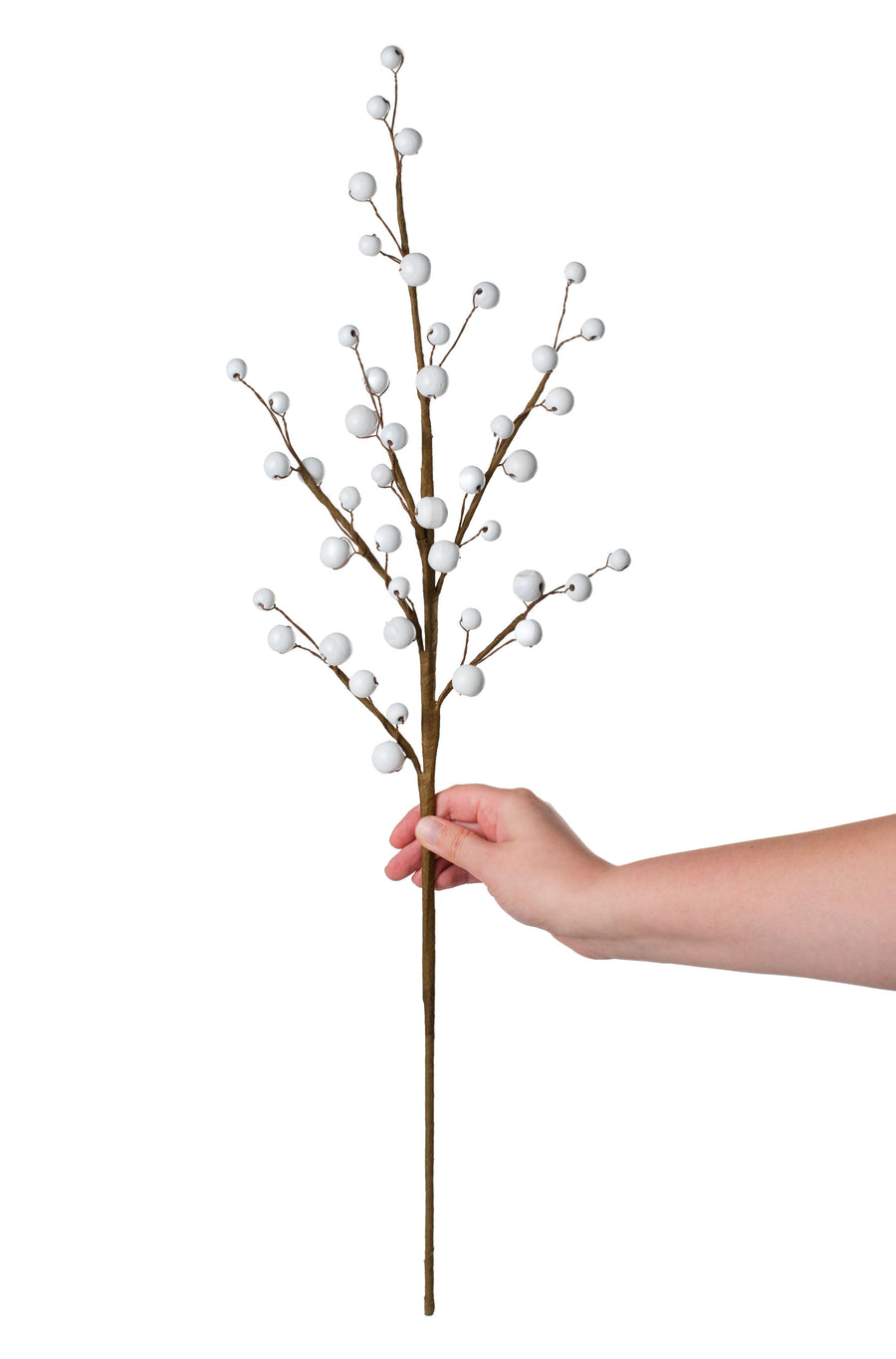 28" Wooden Bead Spray: White detail photo 3