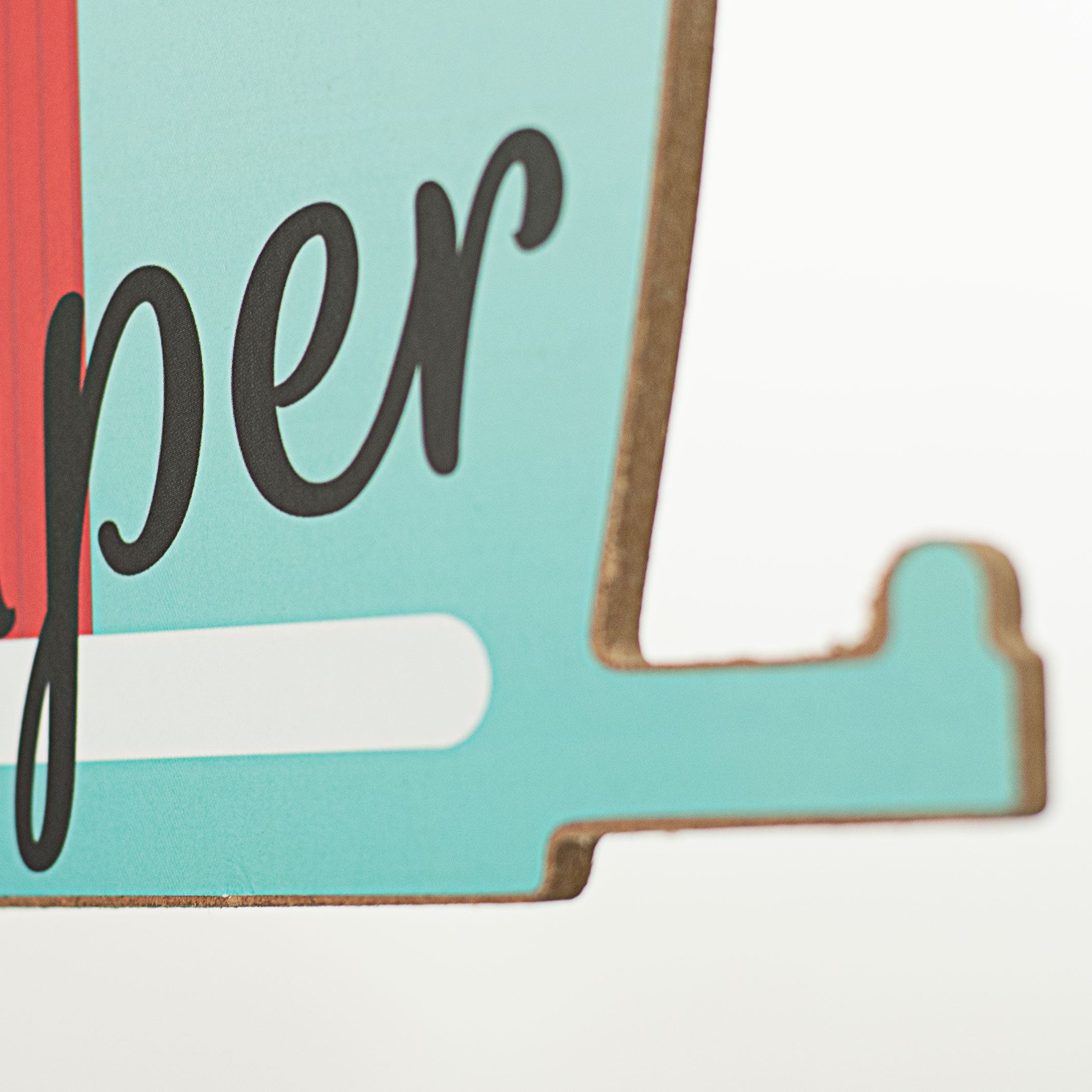 12" Wooden Camper Sign: Happy detail photo 3