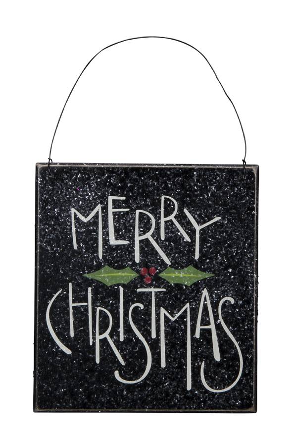 Wooden Christmas Sign: Merry Christmas (6.25" x 7") Item Number: 22508