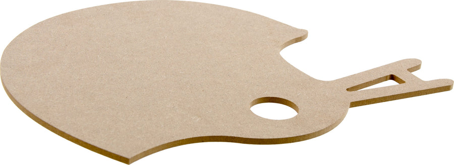 9" Wooden Football Helmet Decoration: Natural detail photo 3