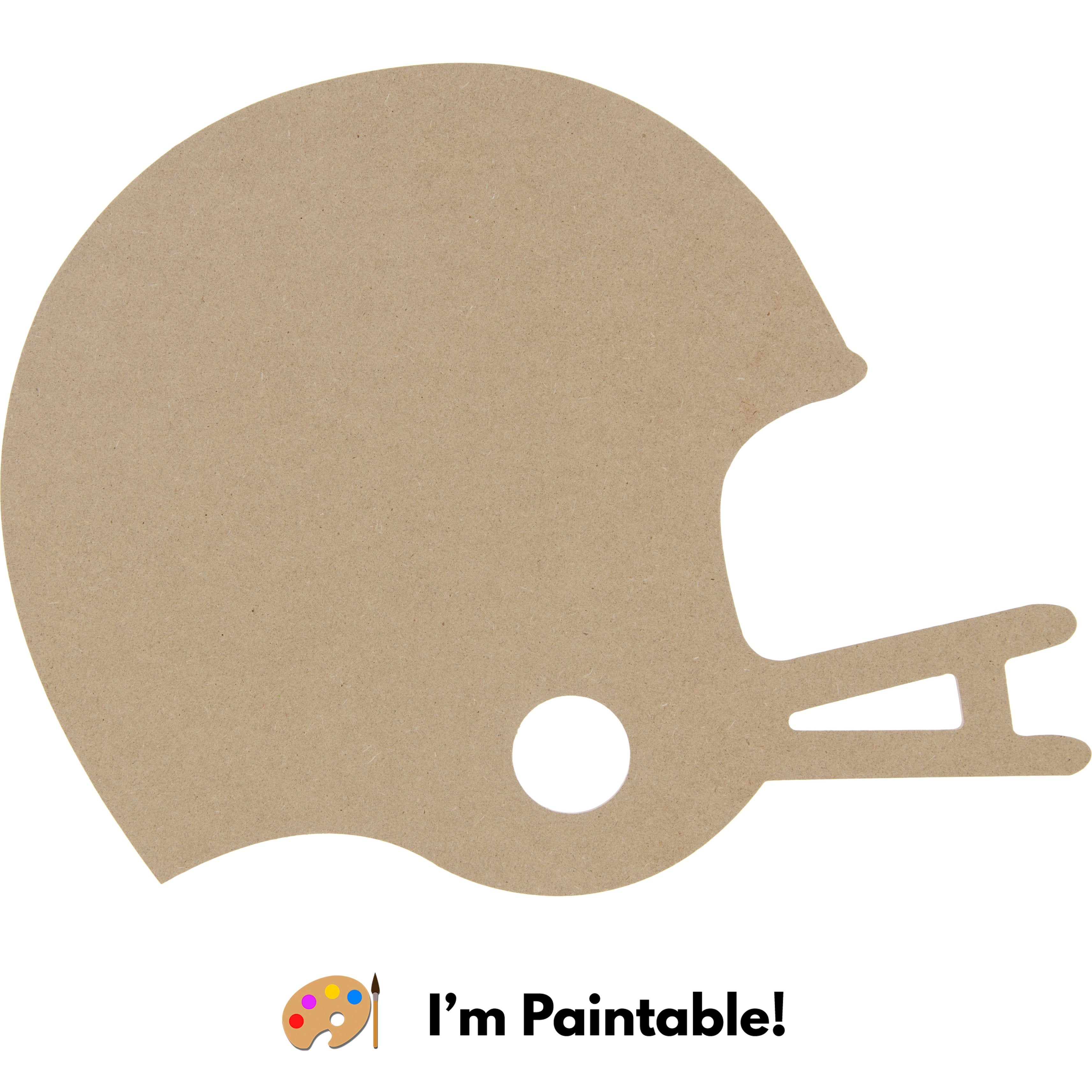 9" Wooden Football Helmet Decoration: Natural Item Number: AB2082