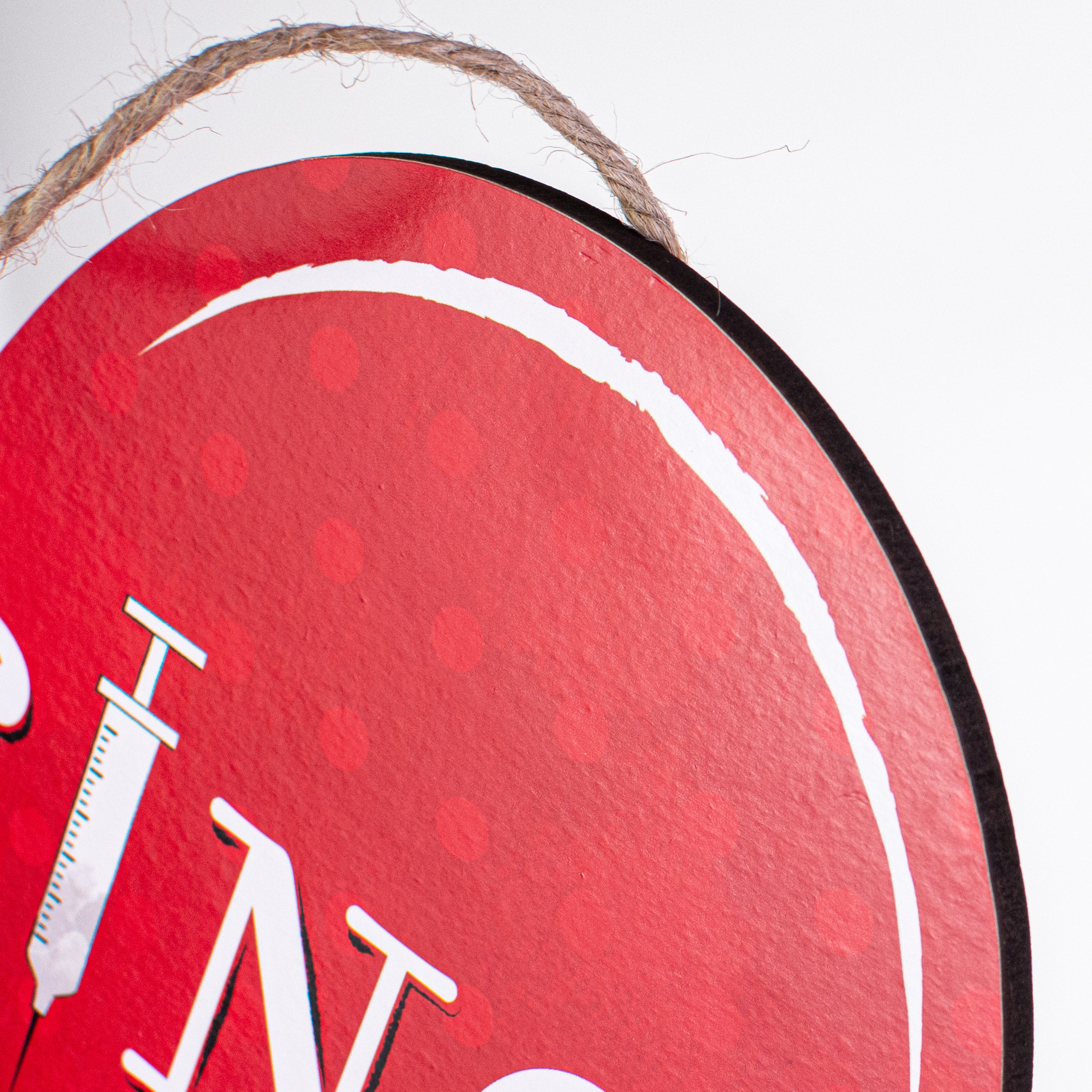 12" Wooden Heart Sign: Nursing detail photo 3
