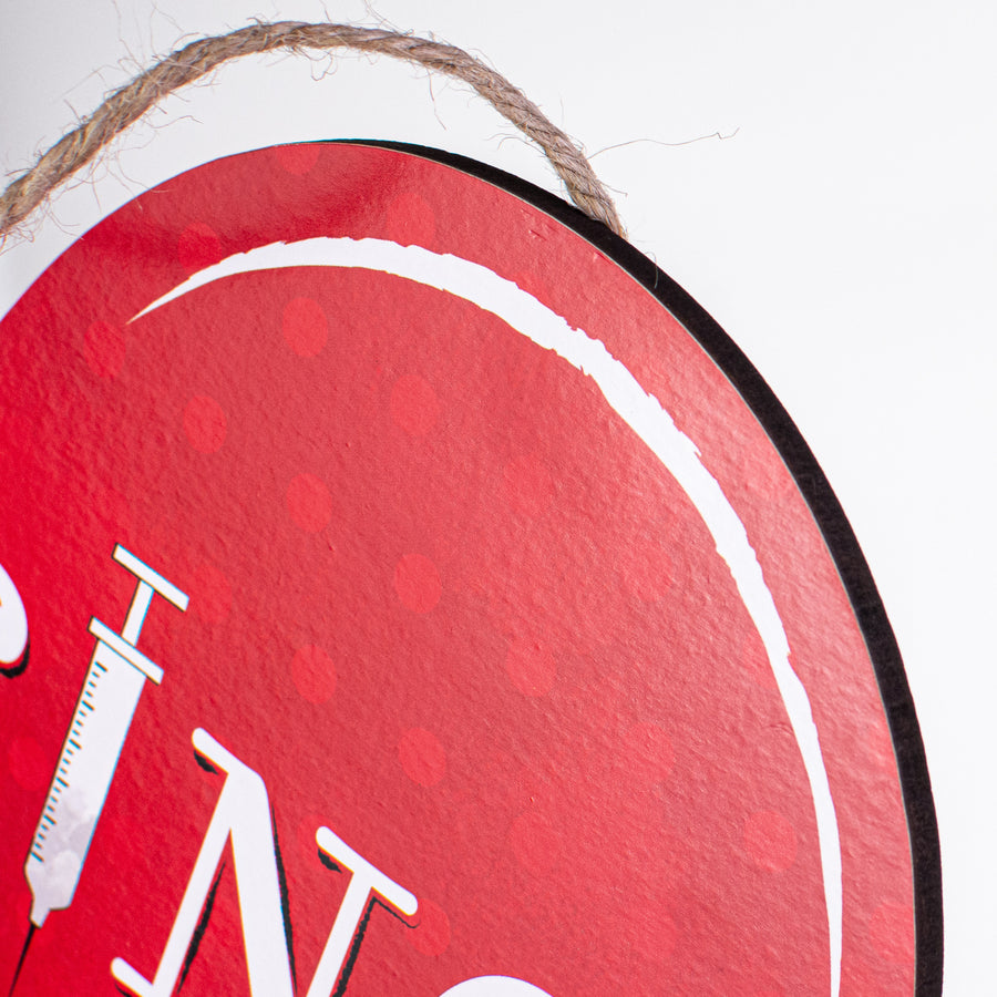 12" Wooden Heart Sign: Nursing detail photo 3