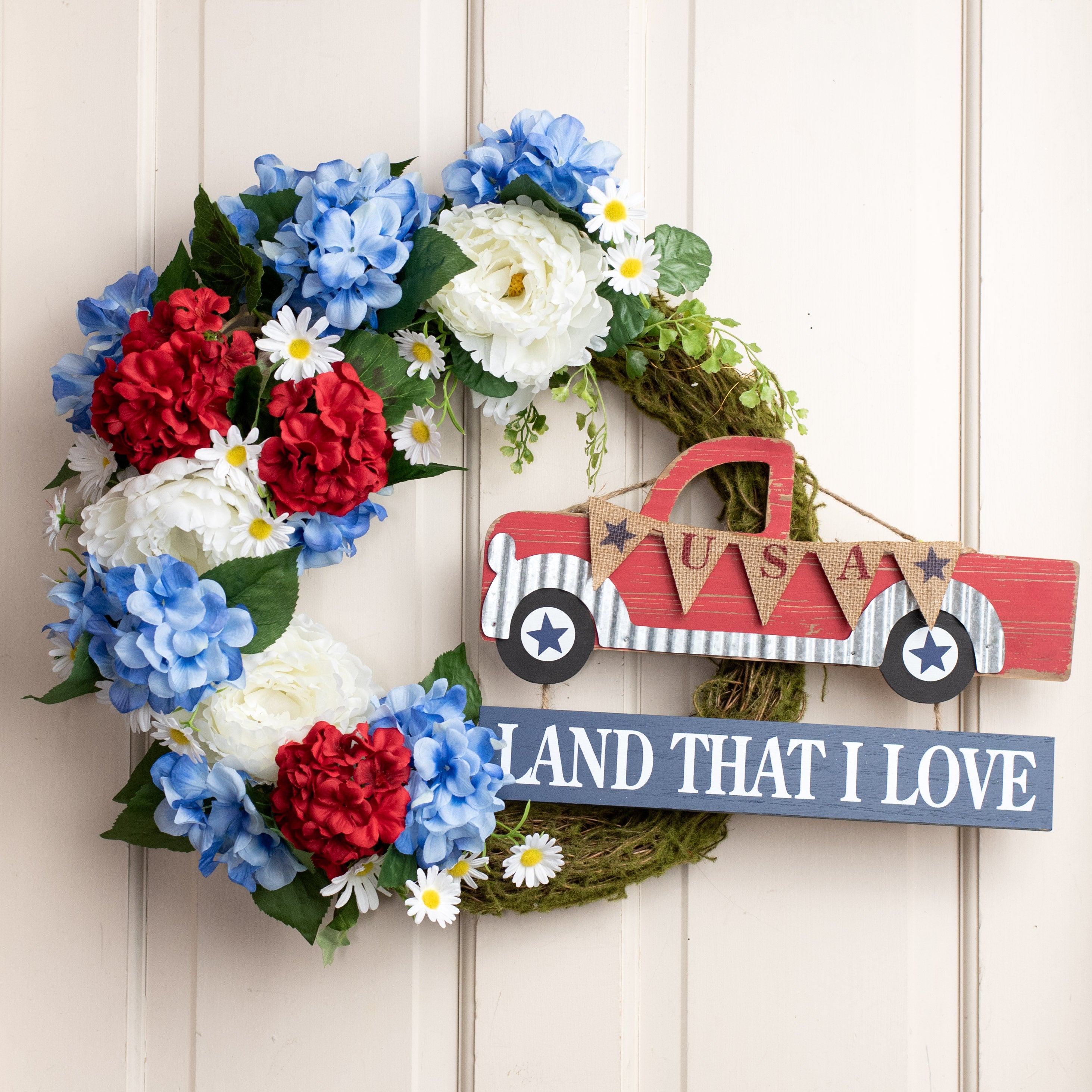 14" Wooden Pickup Truck Hanger: USA Lifestyle Photo